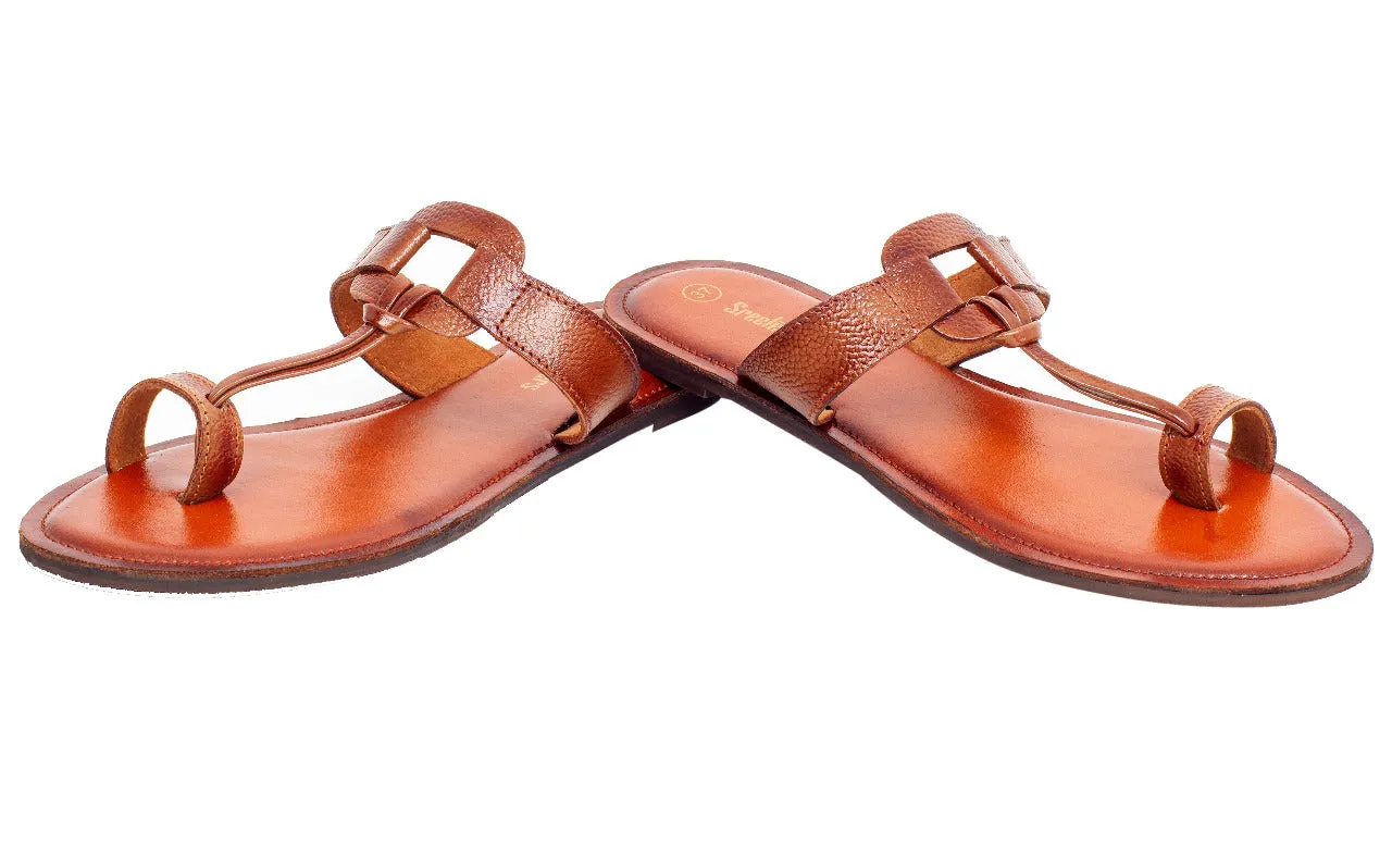 LADIES FLAT LEATHER CHAPPAL 996036