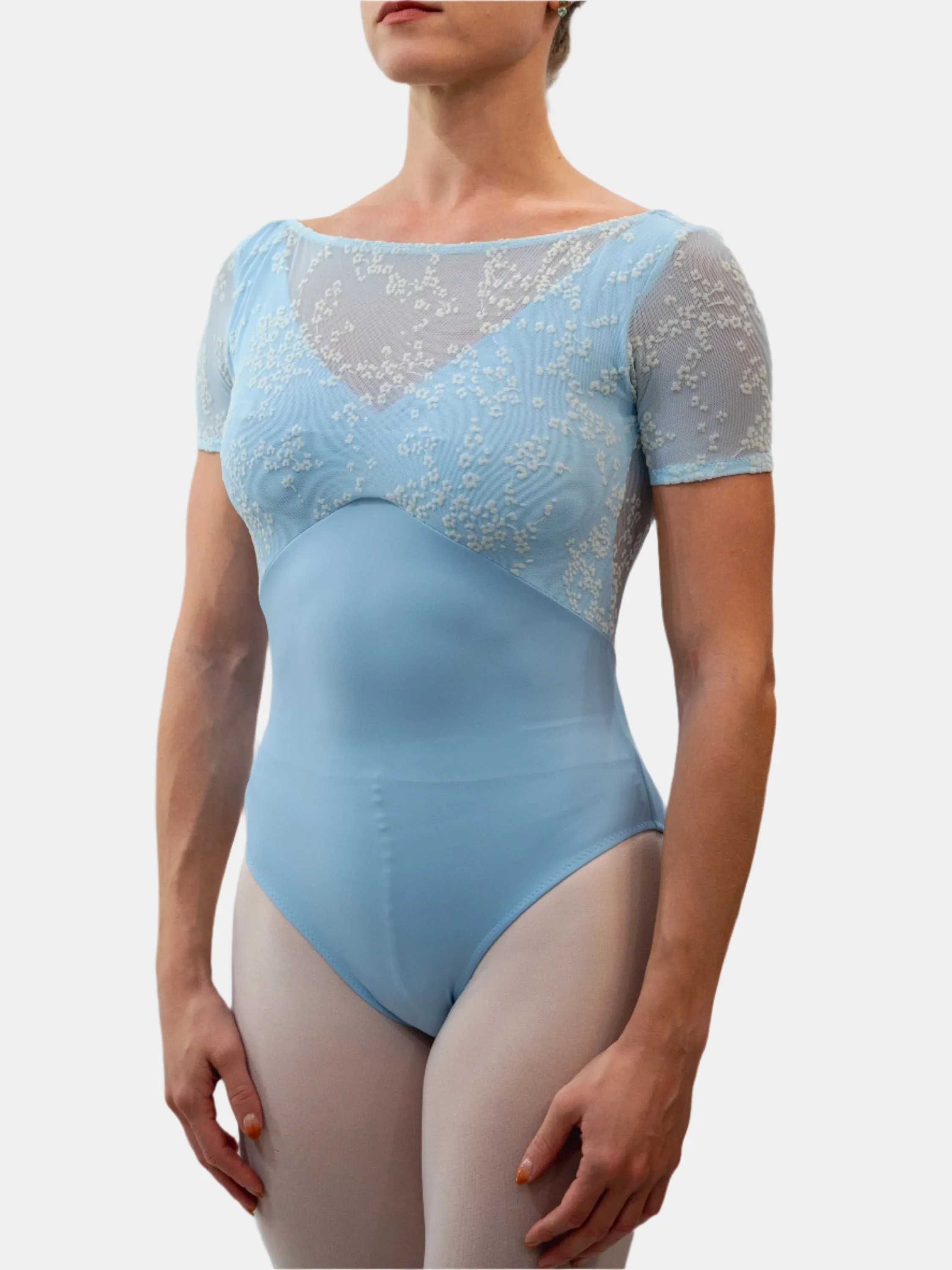 Light Blue Dance Short Sleeve Leotard MP633