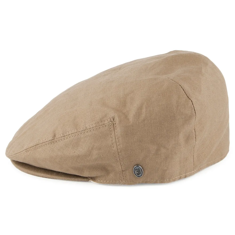 Linen Flat Cap - Camel