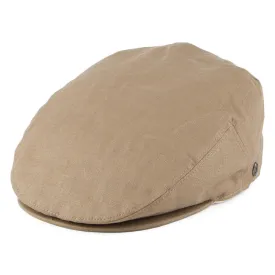 Linen Flat Cap - Camel