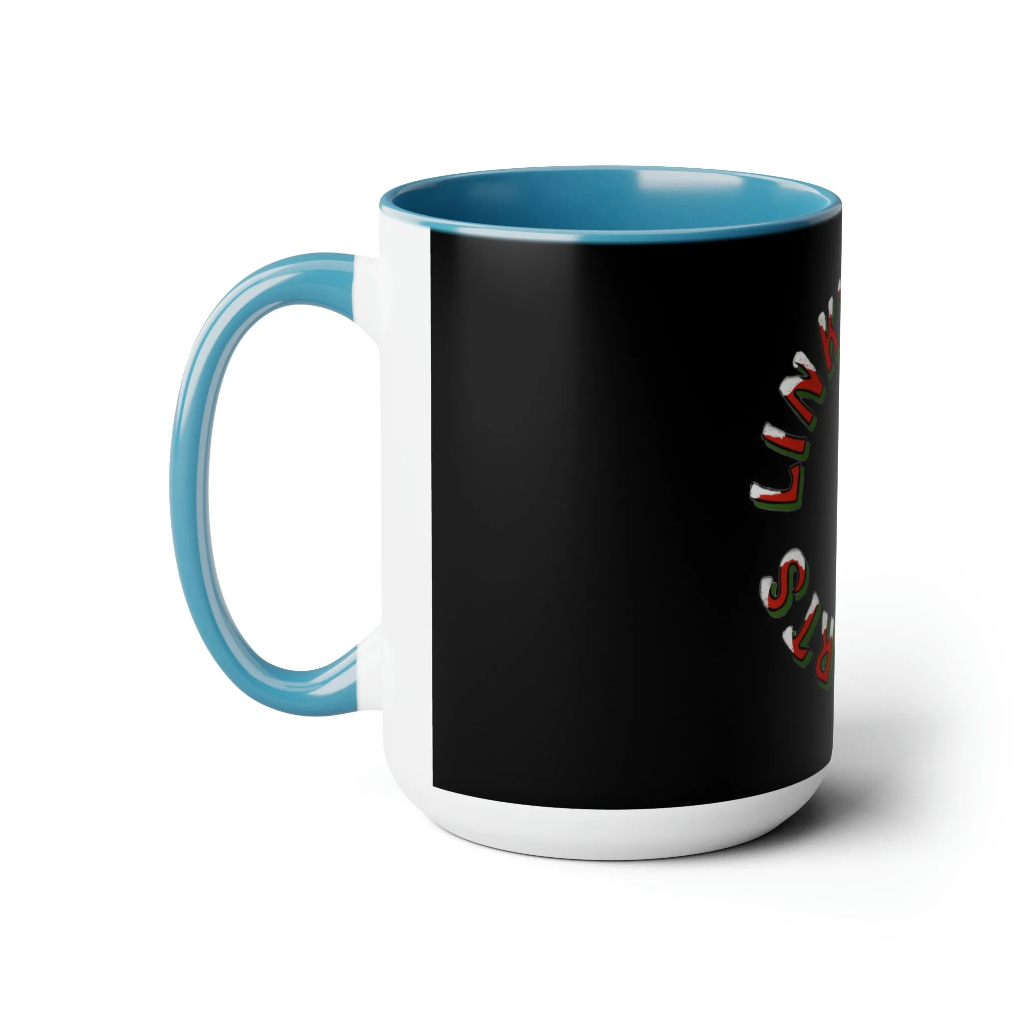 Link's Martial Arts Holiday Logo Two-Tone Coffee Mugs, 15oz