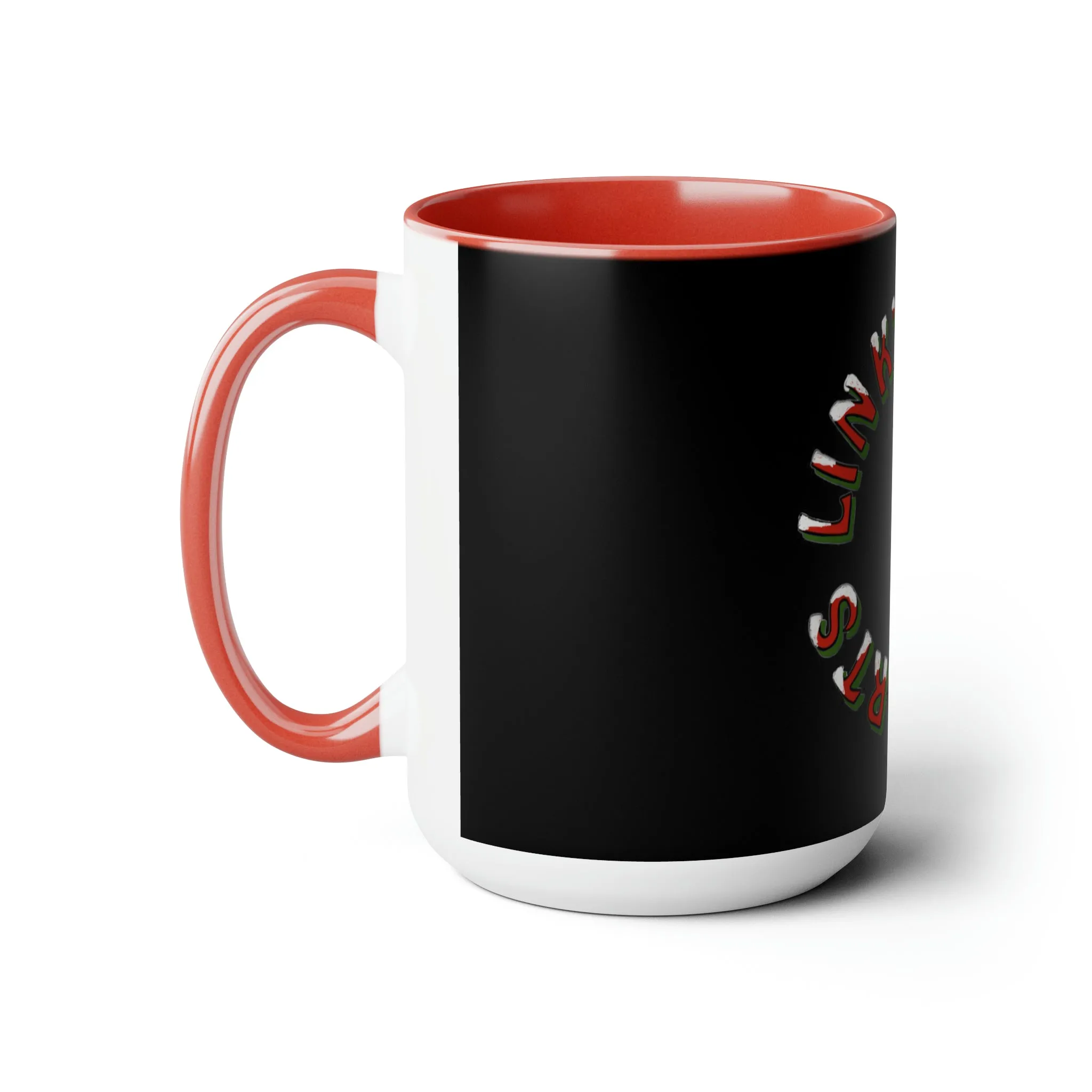 Link's Martial Arts Holiday Logo Two-Tone Coffee Mugs, 15oz