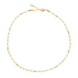 Lucia Pearl and Gold Necklace