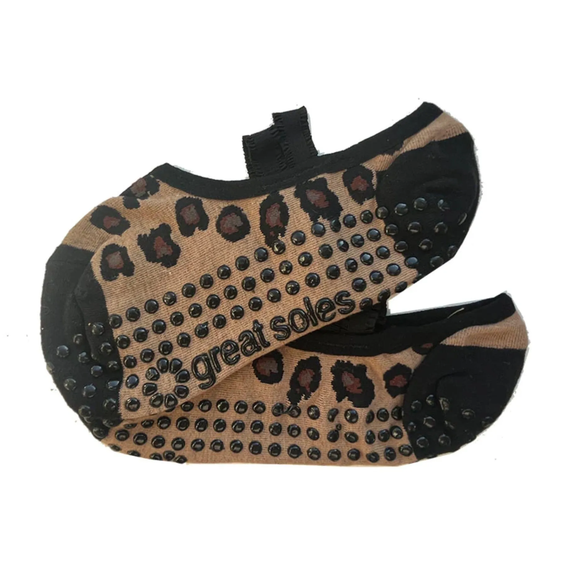 Lulu Leopard Ballet Grip Sock  (Barre / Pilates)