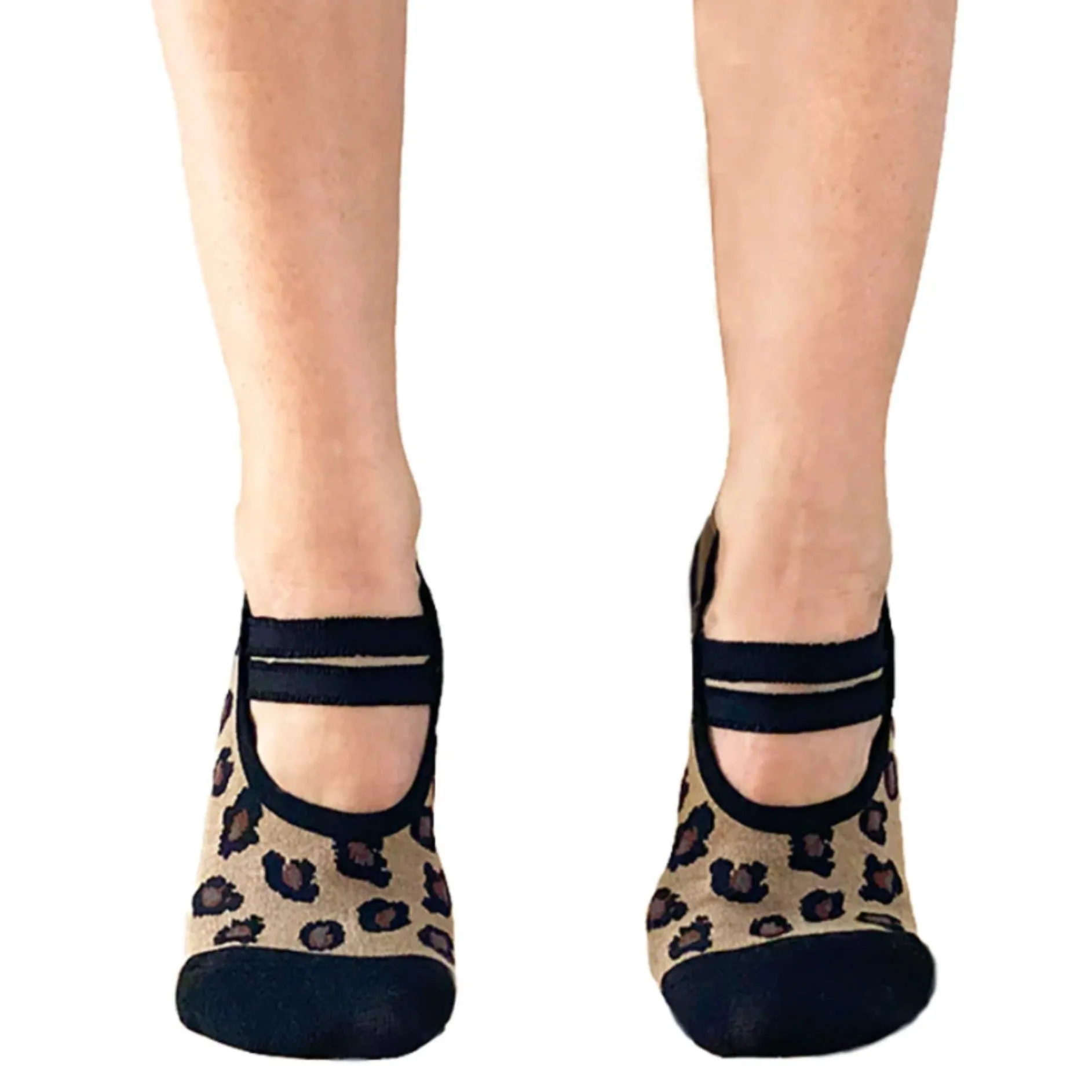 Lulu Leopard Ballet Grip Sock  (Barre / Pilates)