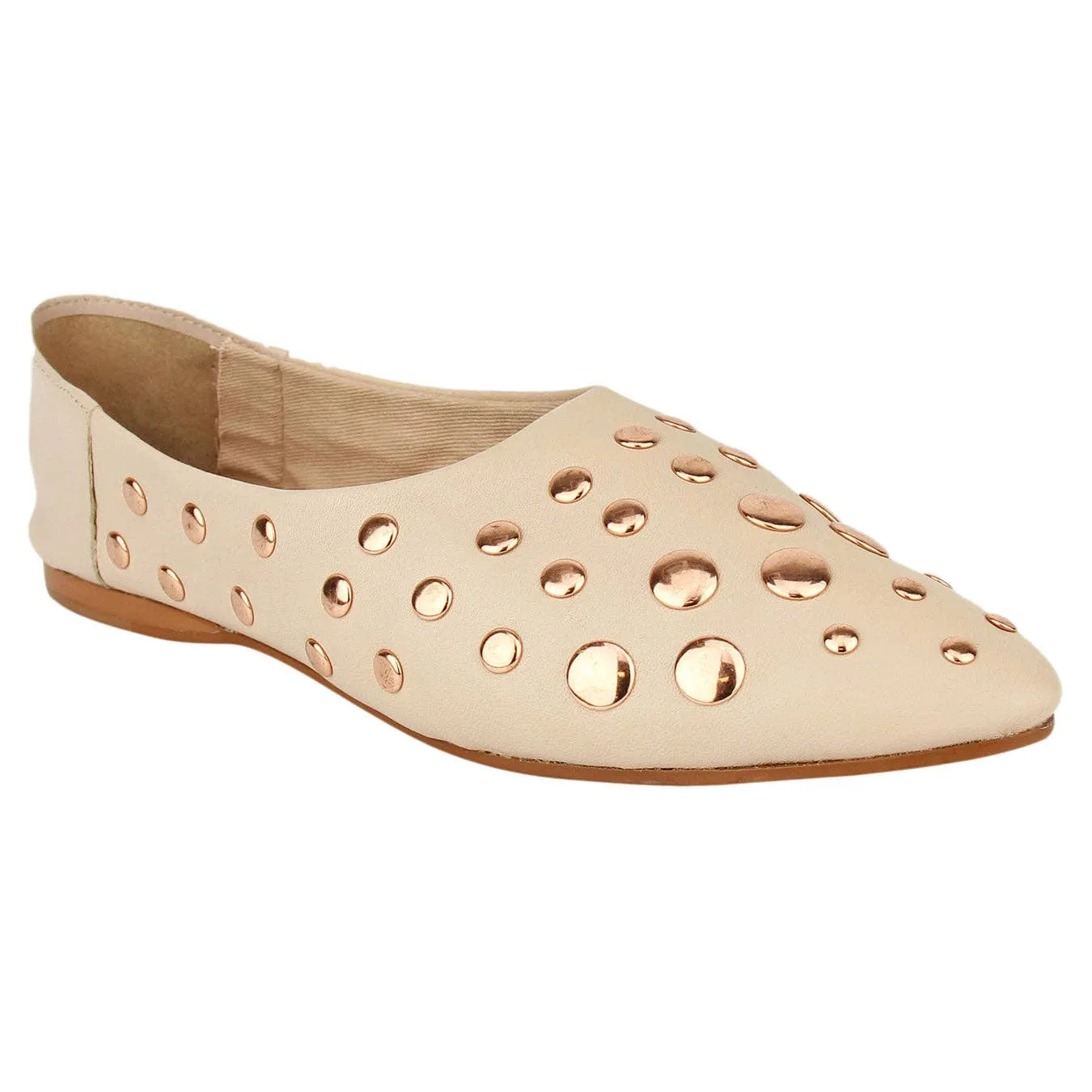 Naughty Monkey - Hariette - Soft Leather Flat in Color Blush 8m