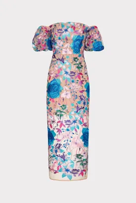 Nira Fall Floral Embroidered Dress