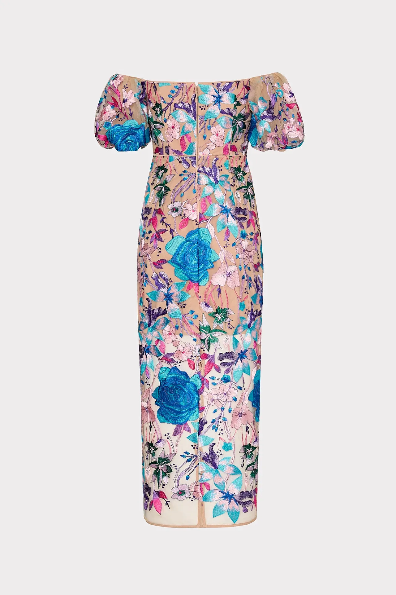 Nira Fall Floral Embroidered Dress