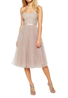 Nude Coppelia Embellished Ballet Tulle Dress