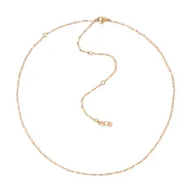 Peggy Gold and Enamel Necklace - Peach