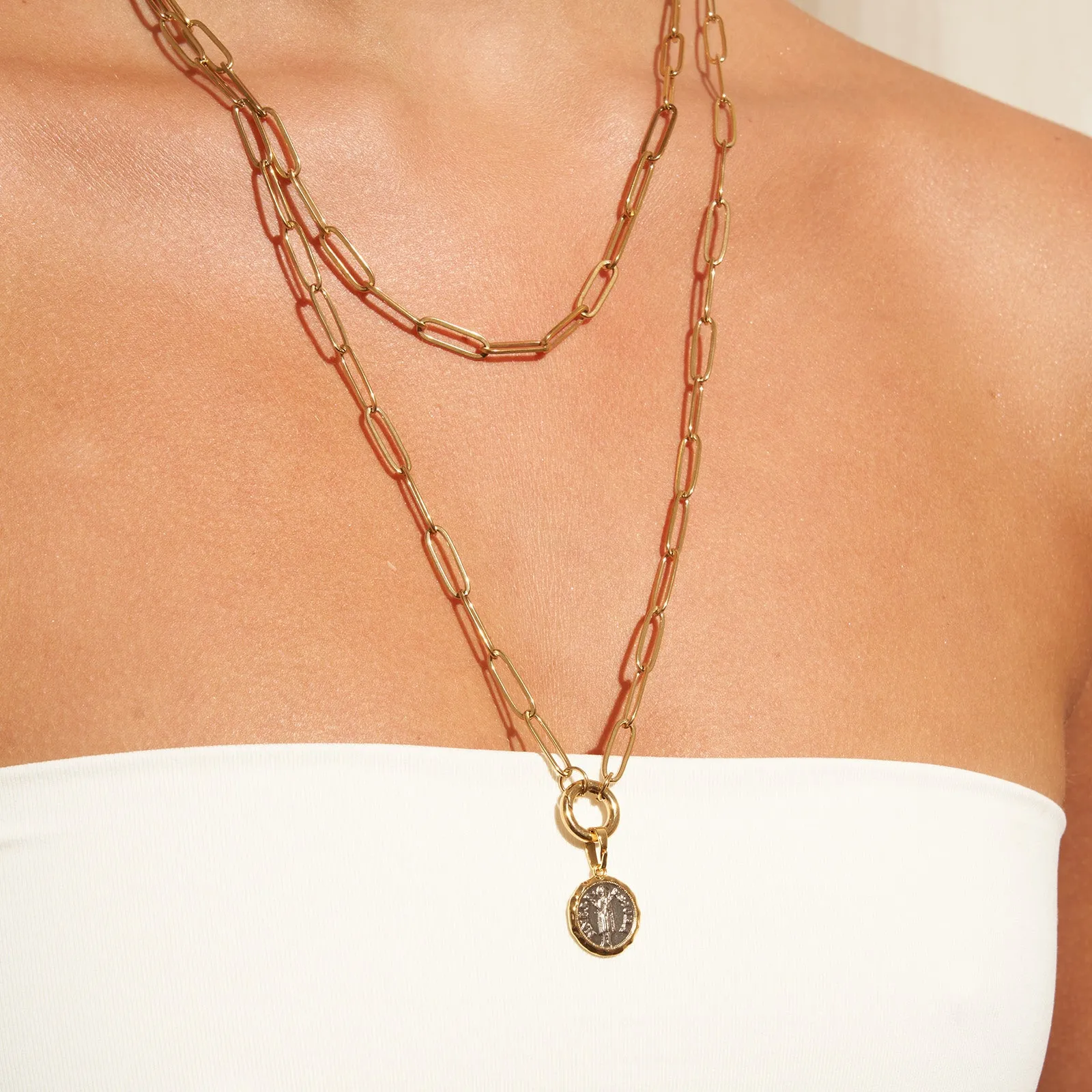 Piccolo Clip Charm Gold Necklace