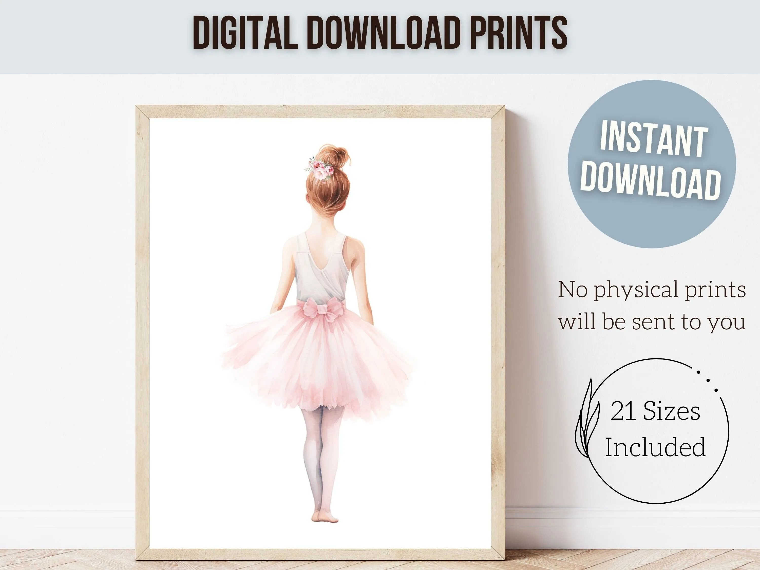 Pink Ballet Nursery Prints - Set of 6