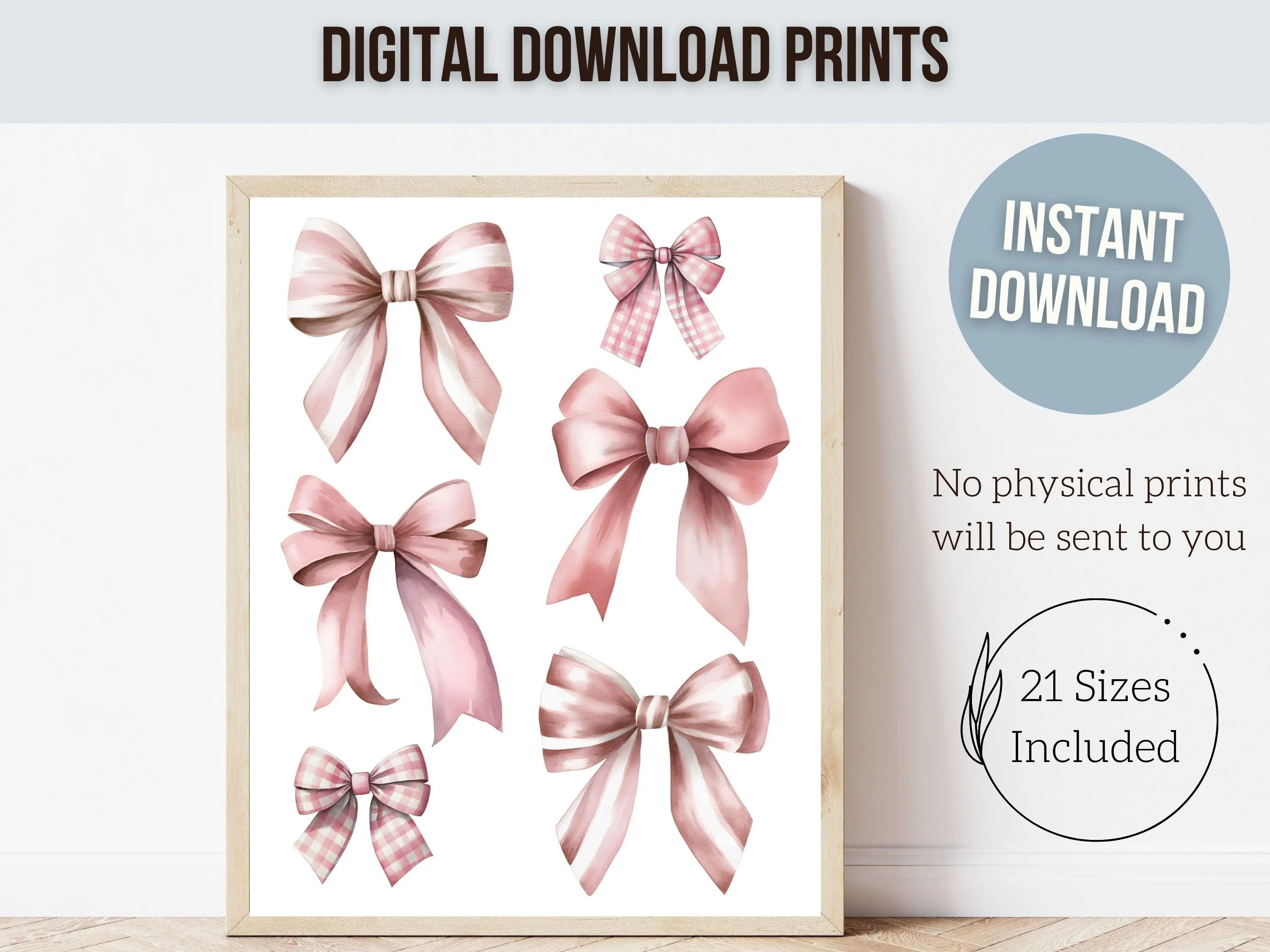 Pink Bow Print - Set 1