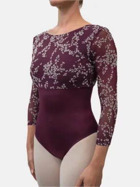 Plum Dance 3/4 Sleeve Leotard MP643