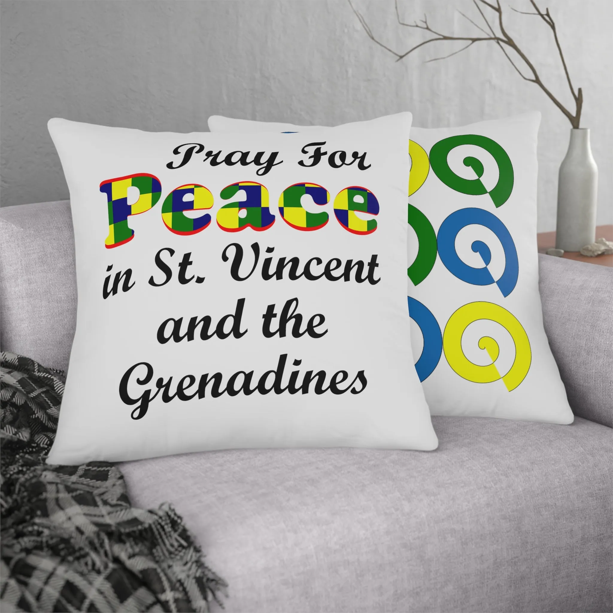 Pray For Peace in St. Vincent and the Grenadines Waterproof Pillow