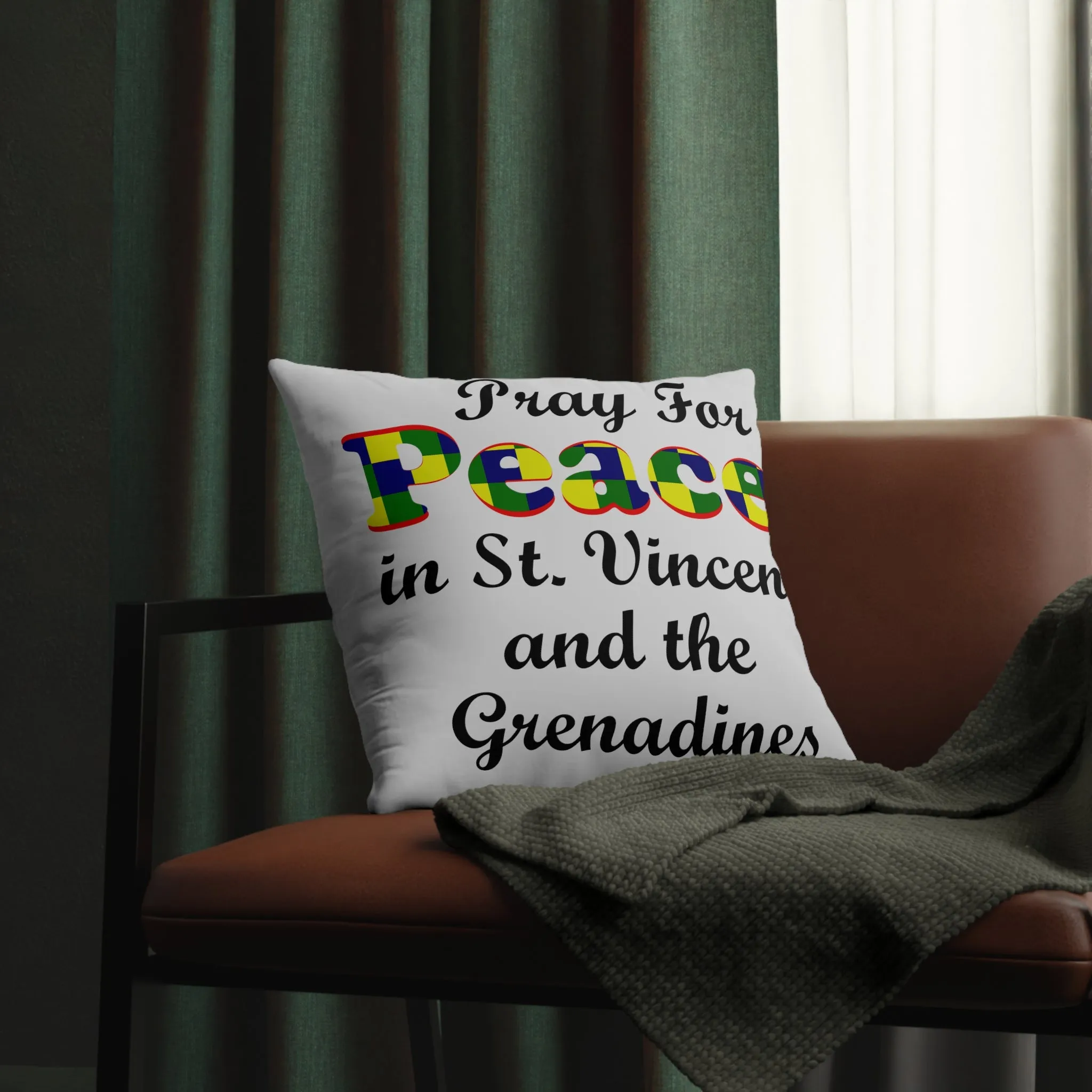 Pray For Peace in St. Vincent and the Grenadines Waterproof Pillow