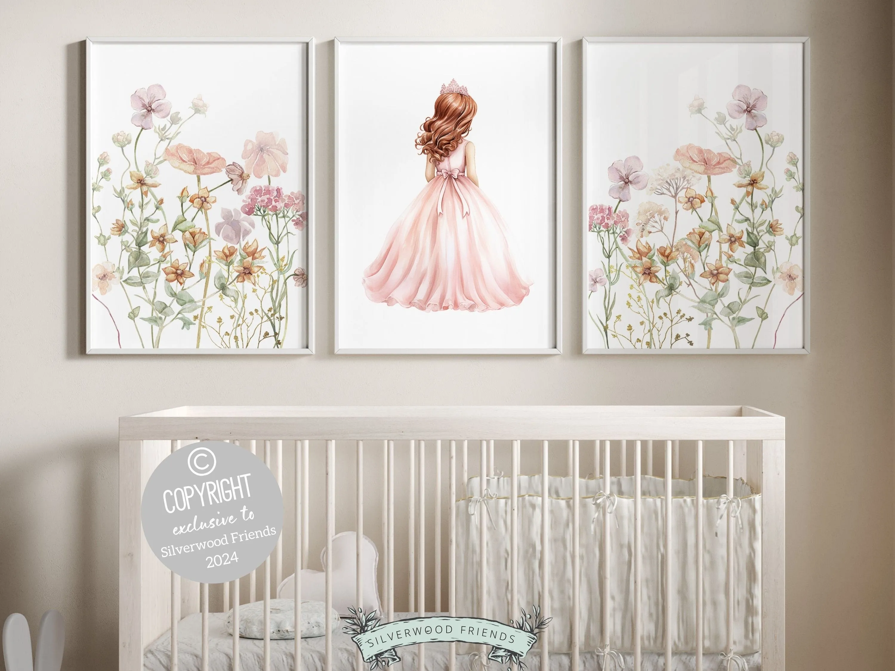 Princess Wildflower Nursery Prints - Set 3