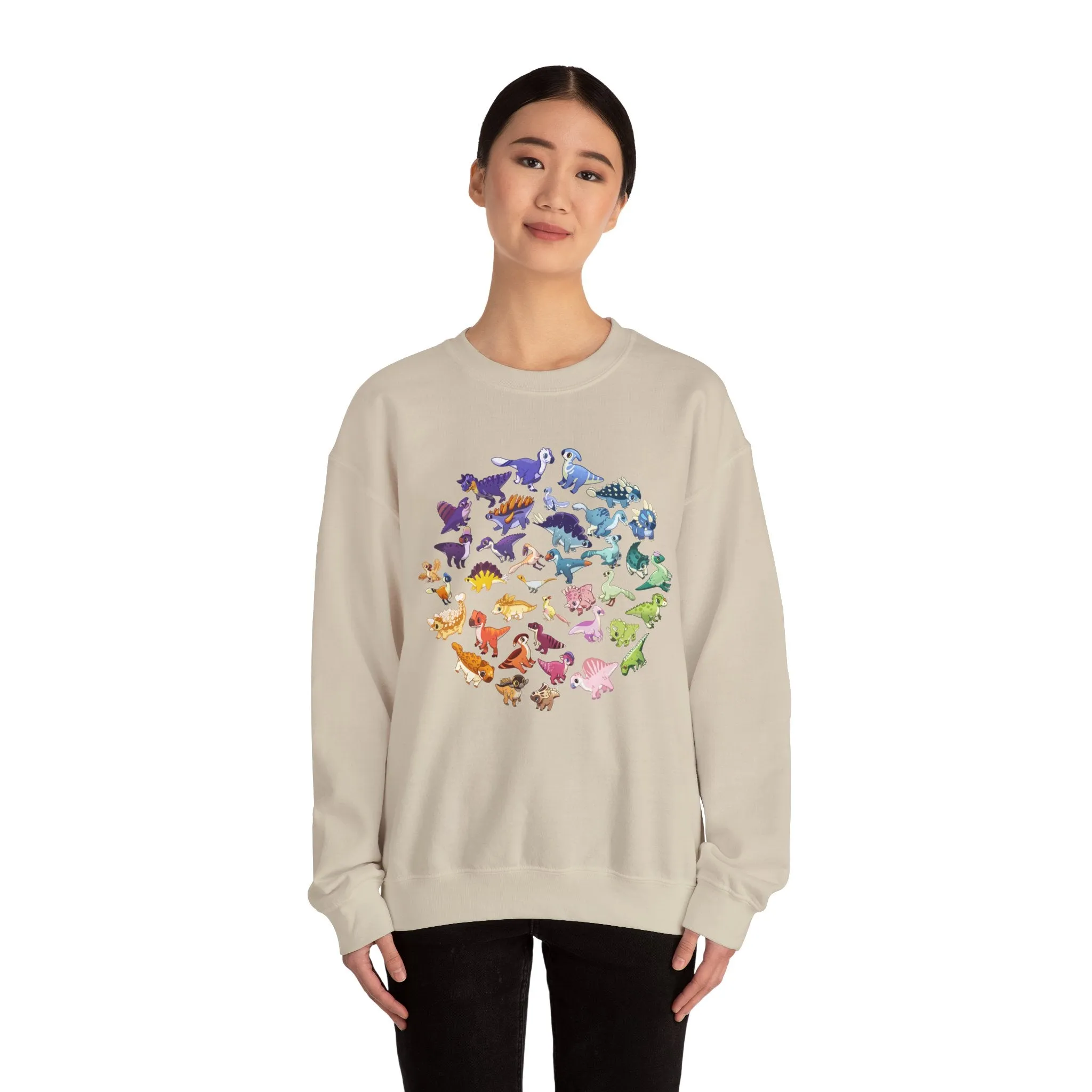 Rainbow of Dinos - Unisex Heavy Blend™ Crewneck Sweatshirt