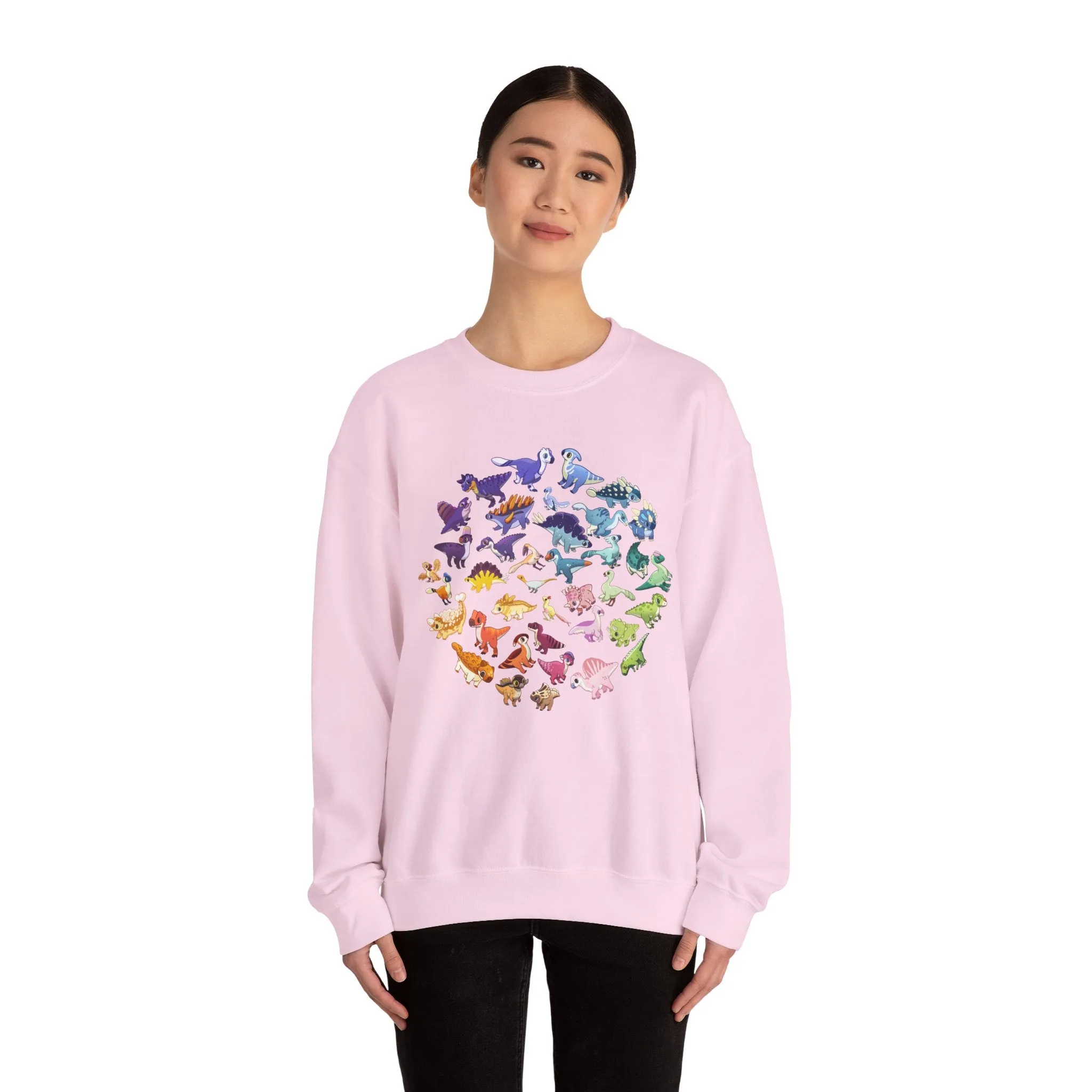 Rainbow of Dinos - Unisex Heavy Blend™ Crewneck Sweatshirt