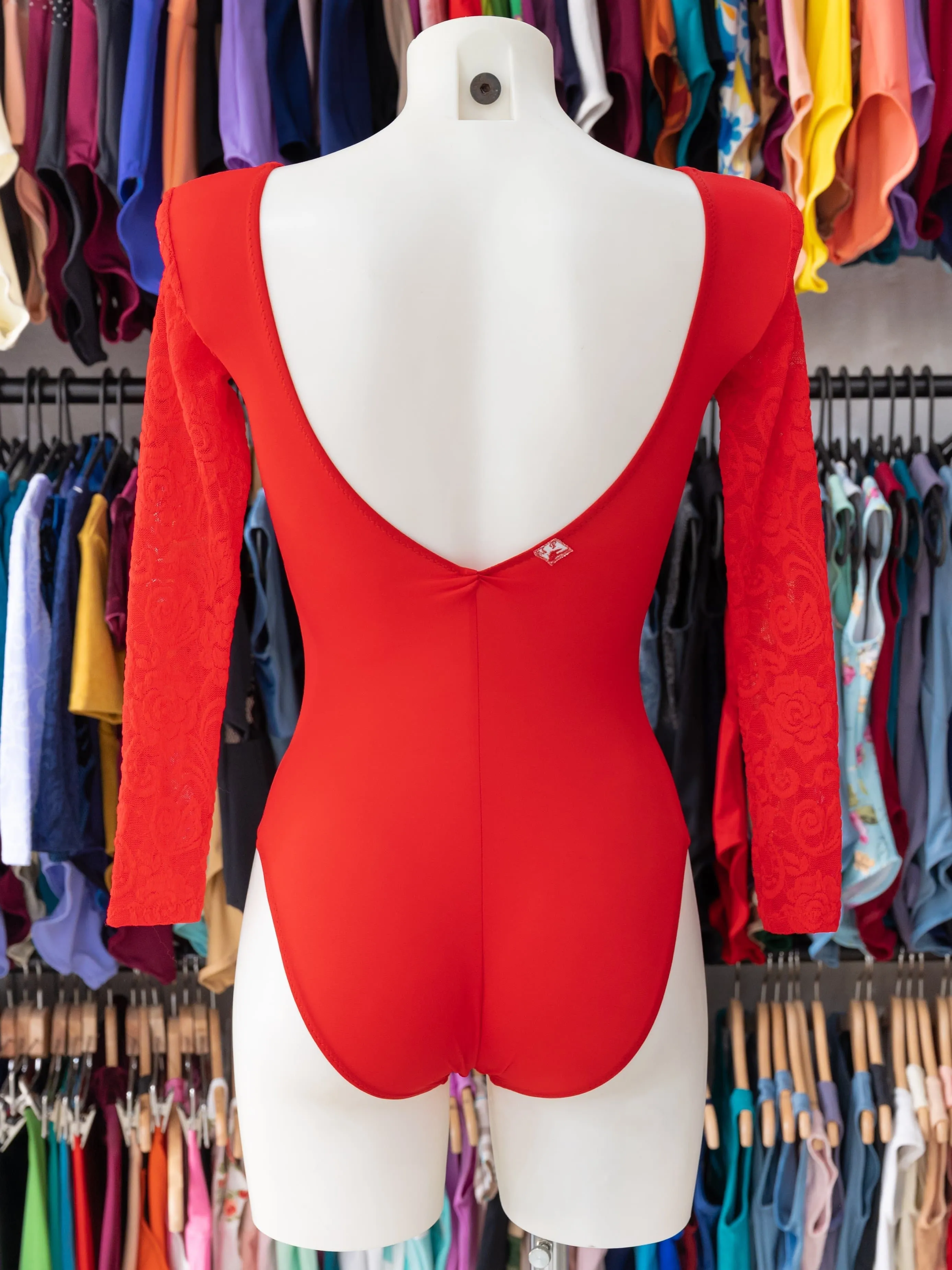 Red Dance Long Sleeve Leotard MP641