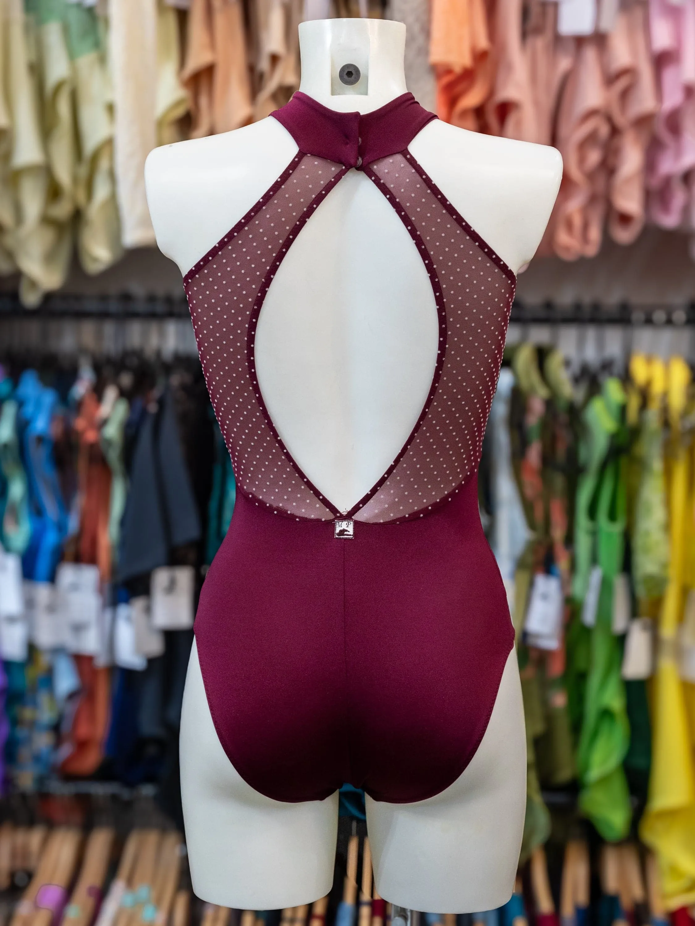 Red-Purple Dance High Neck Leotard MP755