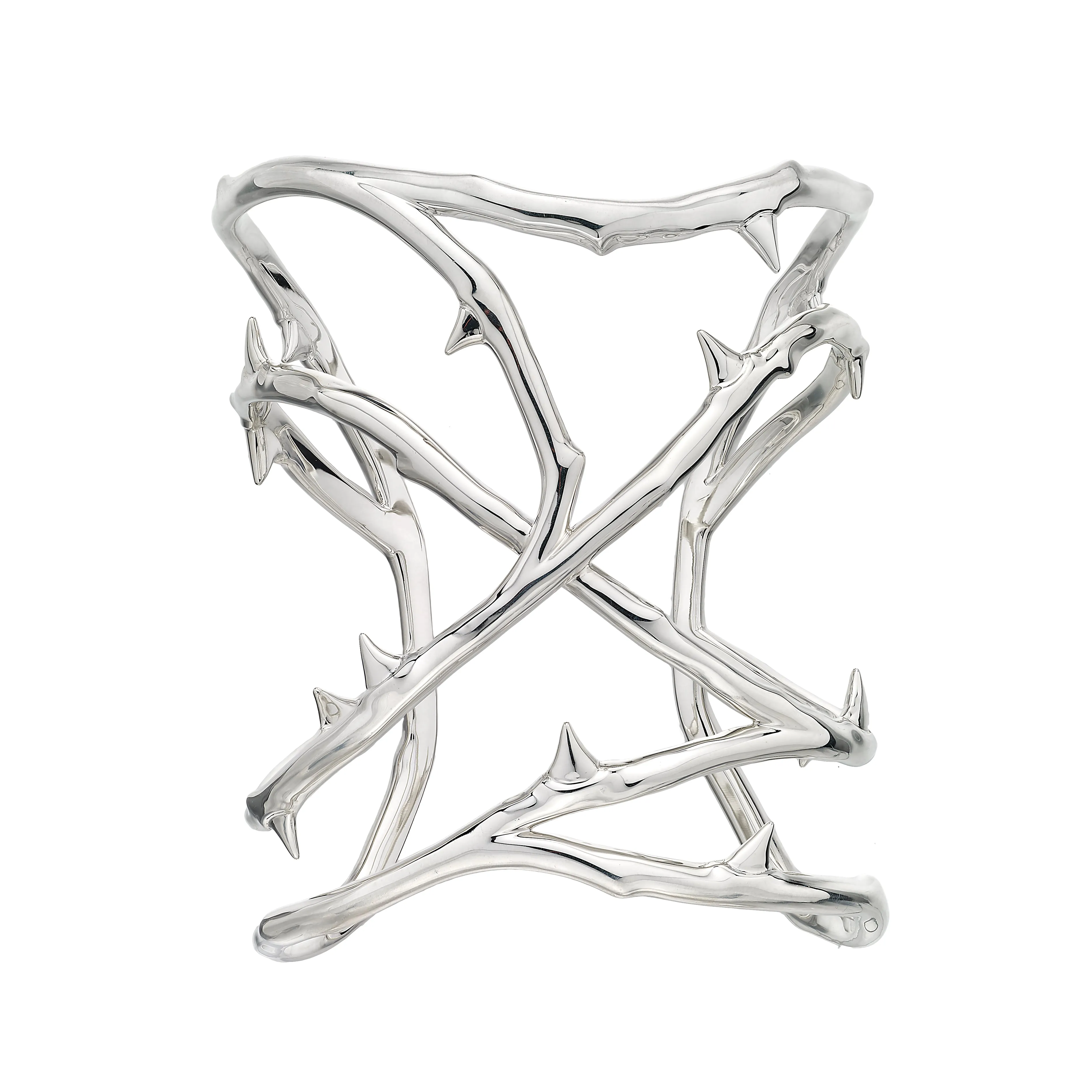 Rose Thorn Cuff - Silver