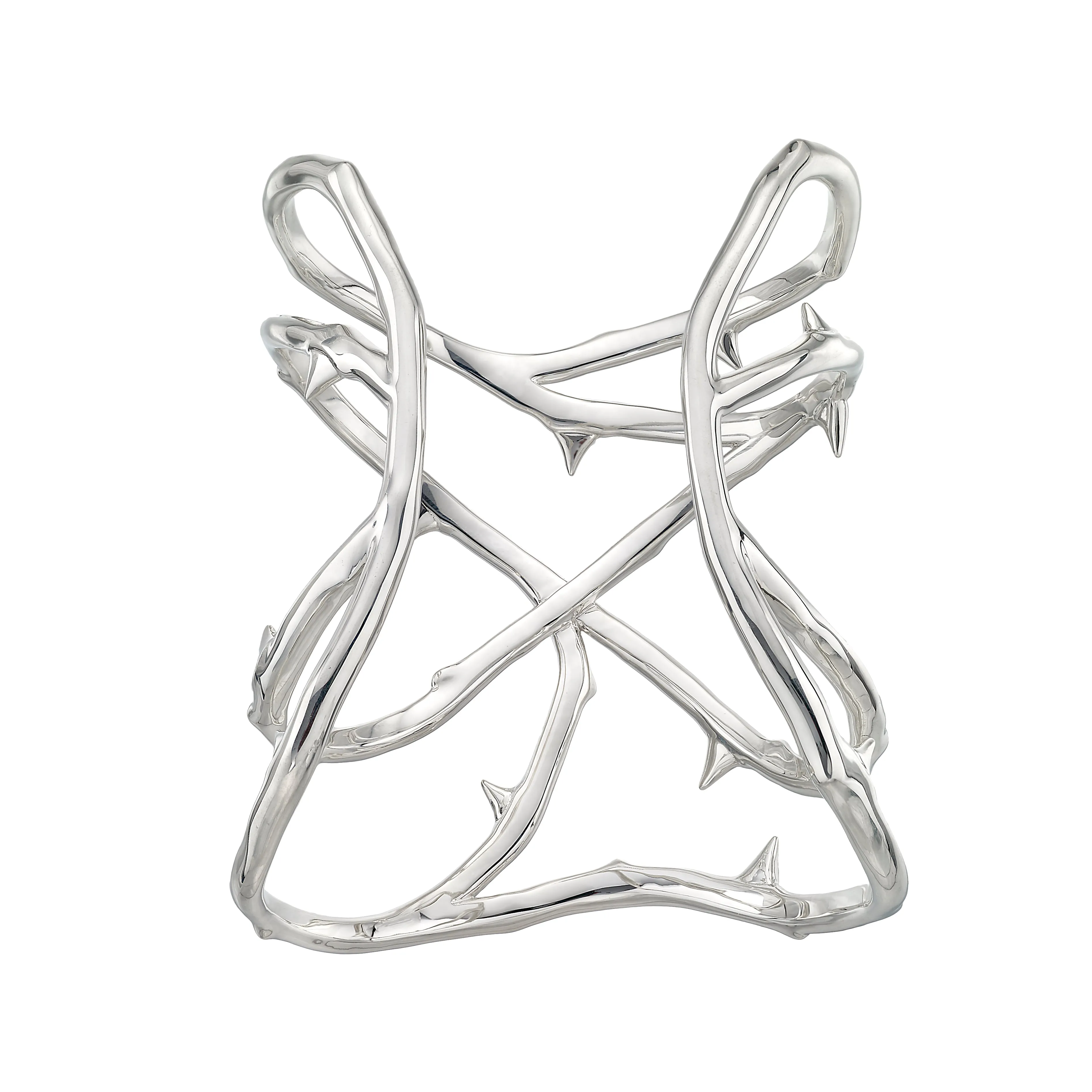 Rose Thorn Cuff - Silver