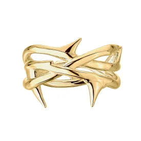 Rose Thorn Triple Band Ring - Yellow Gold Vermeil