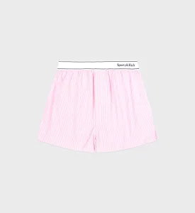 Serif Logo Boxer Short - Ballet/White