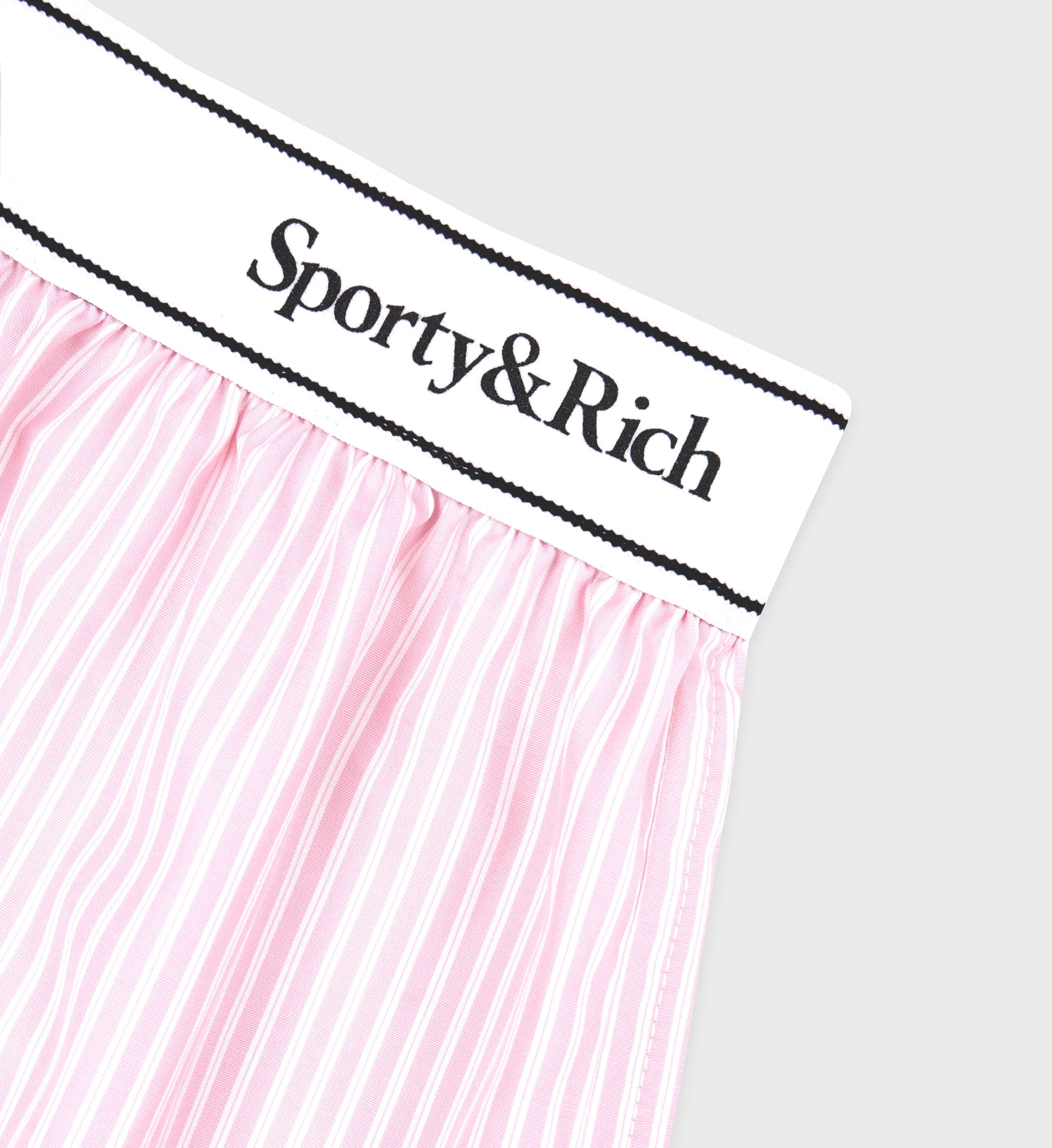 Serif Logo Boxer Short - Ballet/White