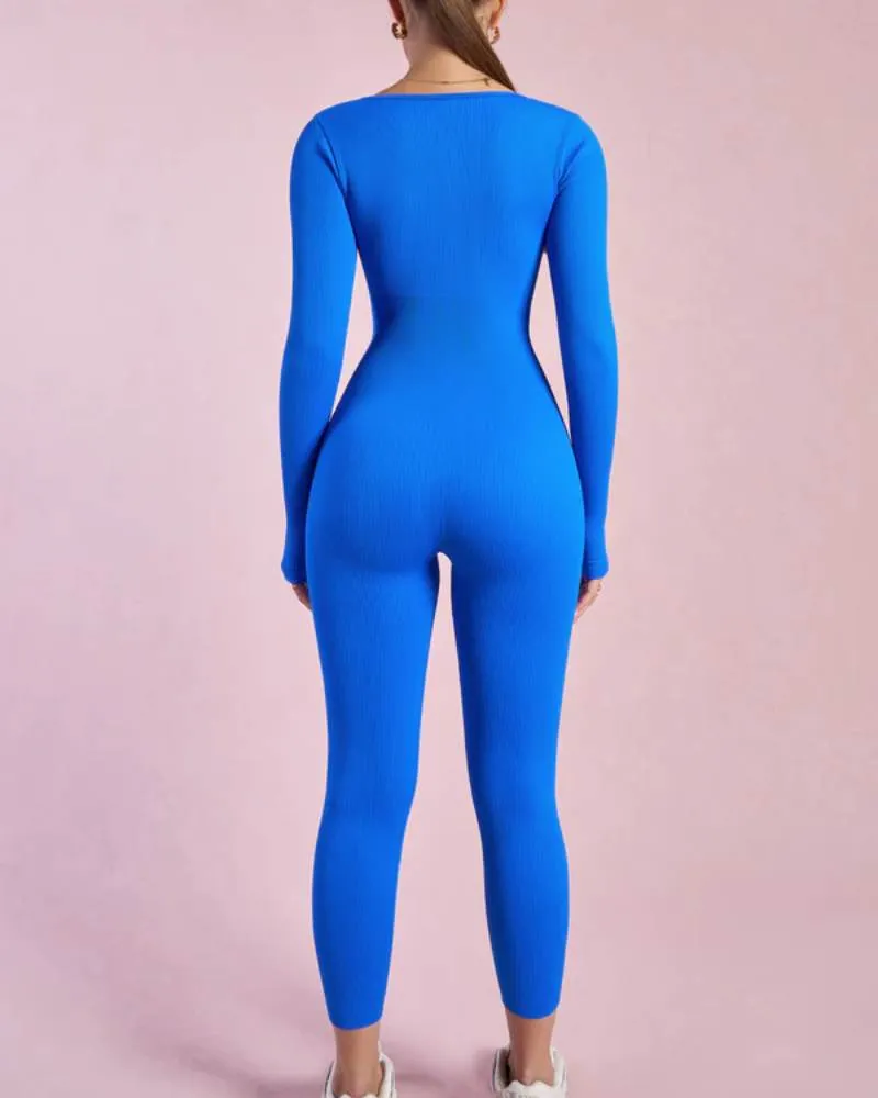 SheCurve® Long Sleeve Full Body Shaper Bodysuit