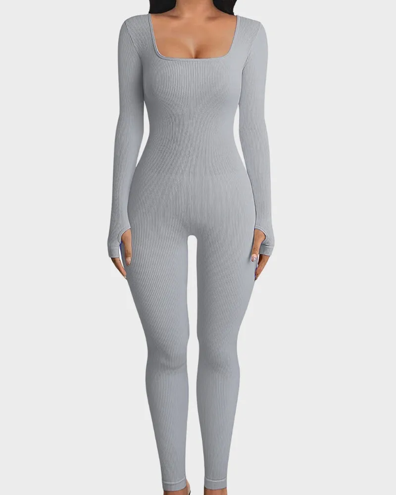 SheCurve® Long Sleeve Full Body Shaper Bodysuit