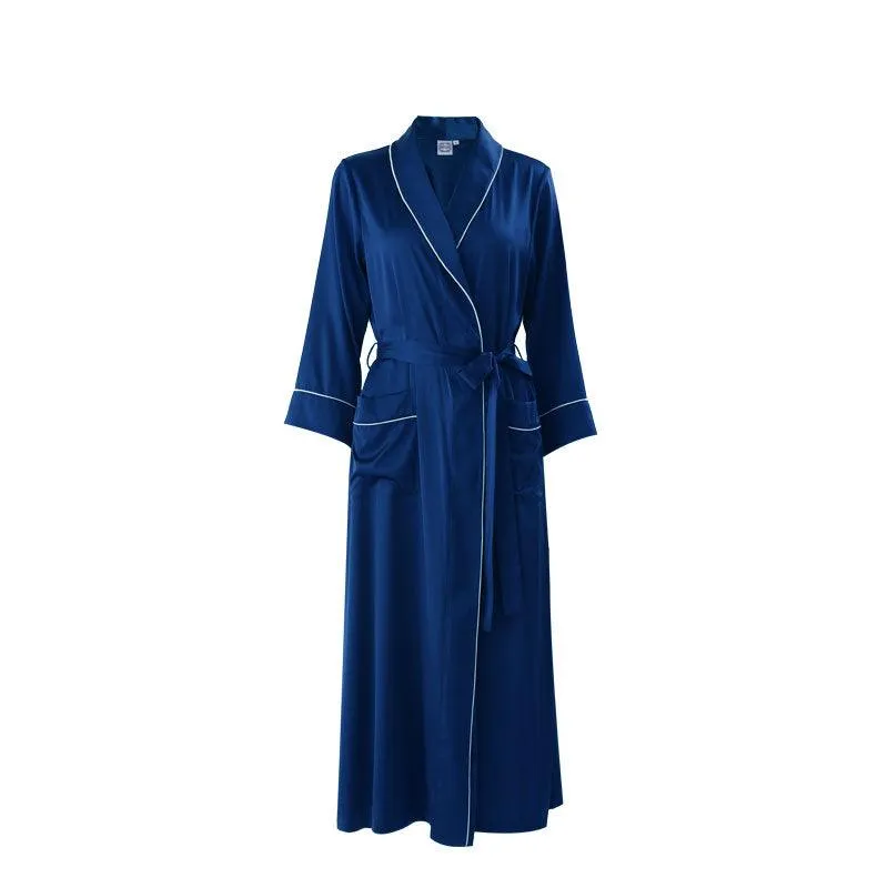 Silk Long Silk Full Length Breathably Silk Robe for Bridesmaids