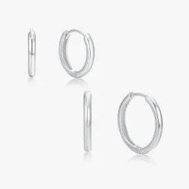 Simple Hoops in Silver