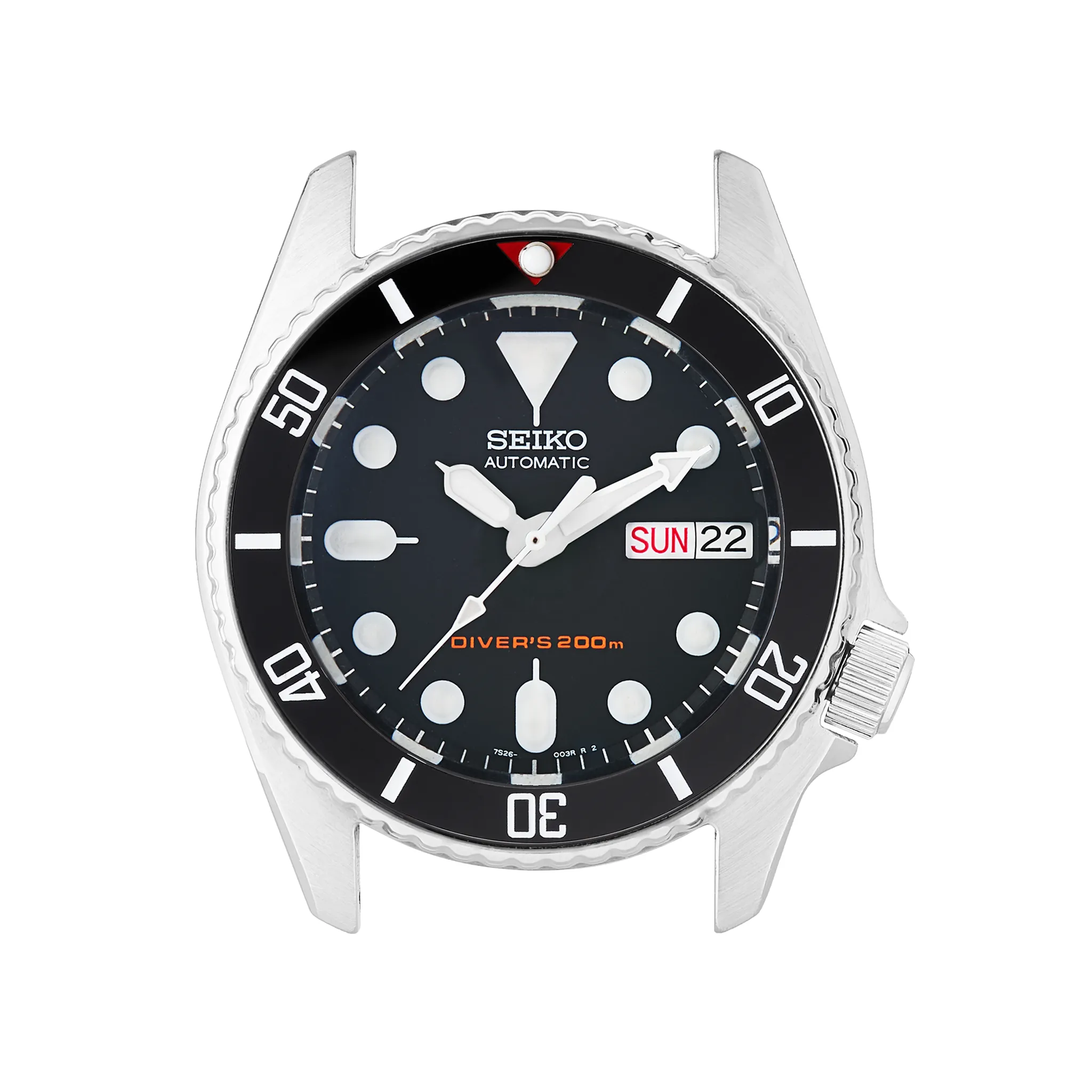 SKX013 Ceramic Bezel Insert - Vintage Sub Style, Black/White Mk2