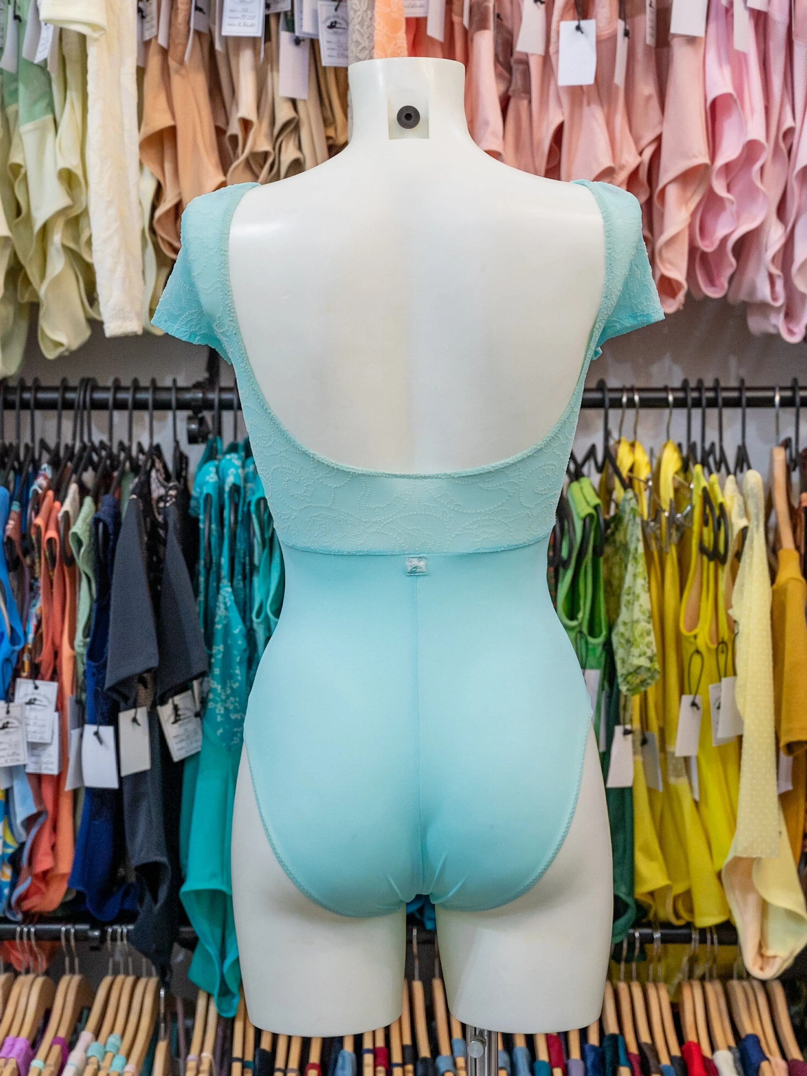 Sky Blue Dance Cap Sleeve Leotard MP770