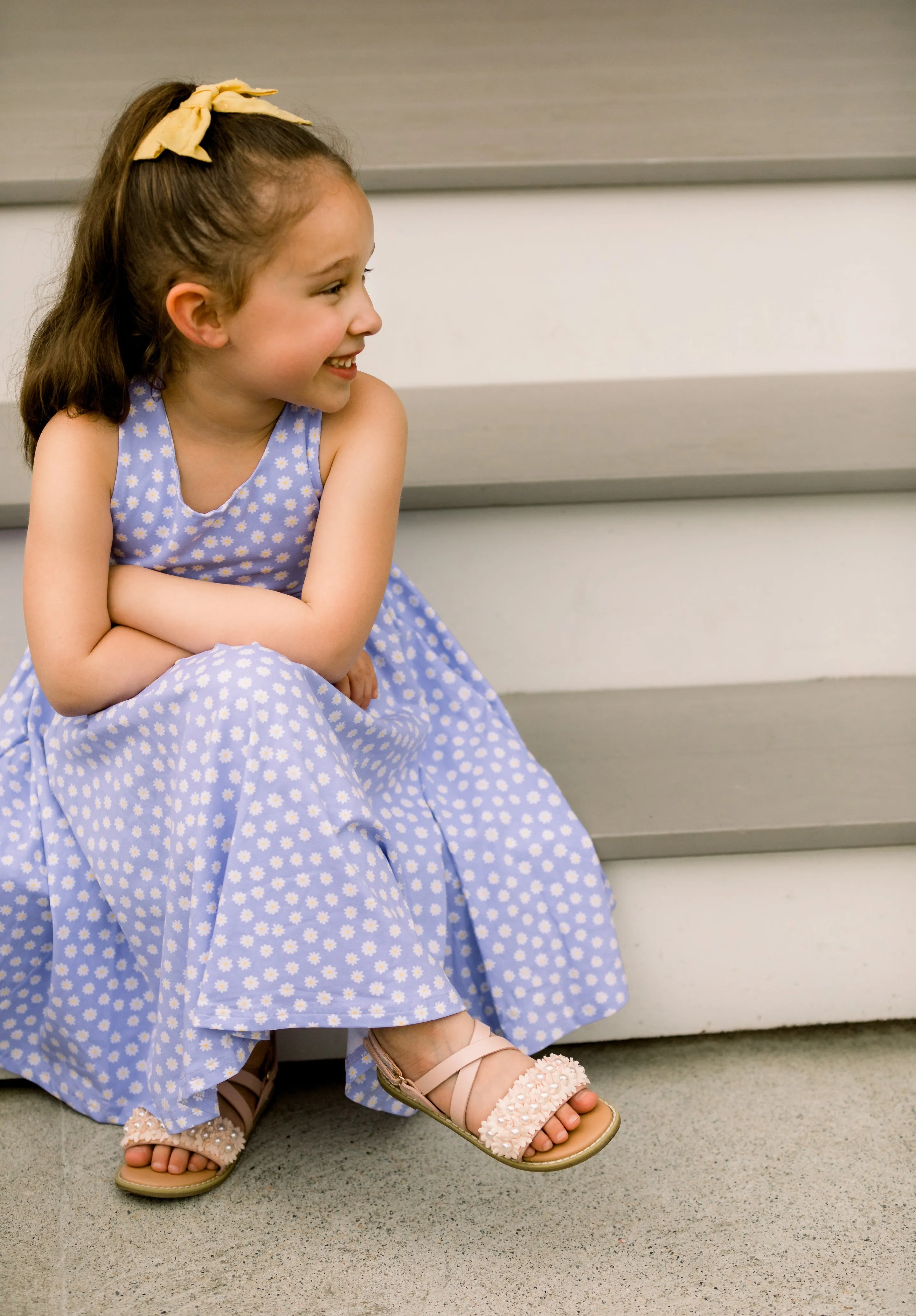 Sofia Dress in Purple Petals