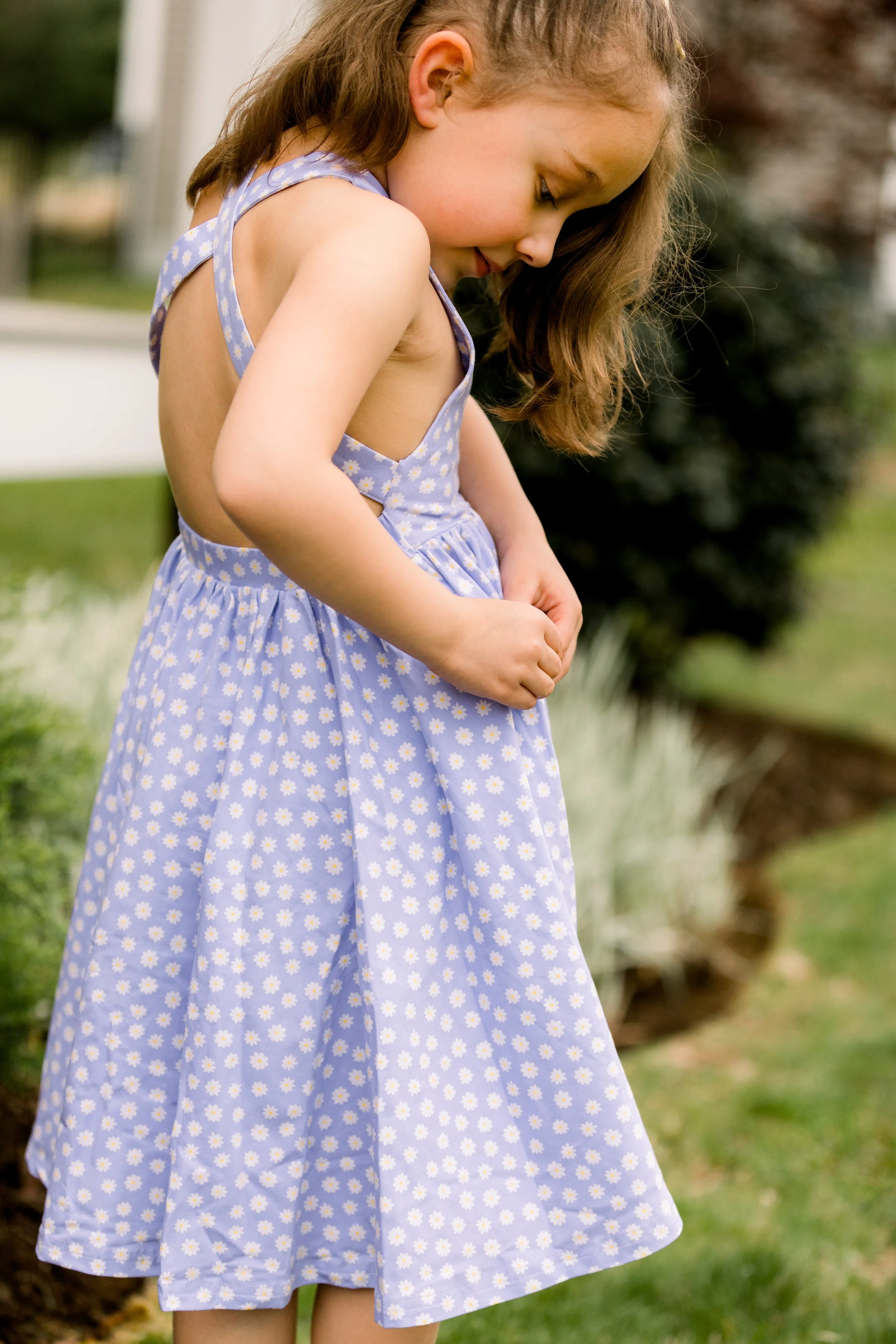 Sofia Dress in Purple Petals