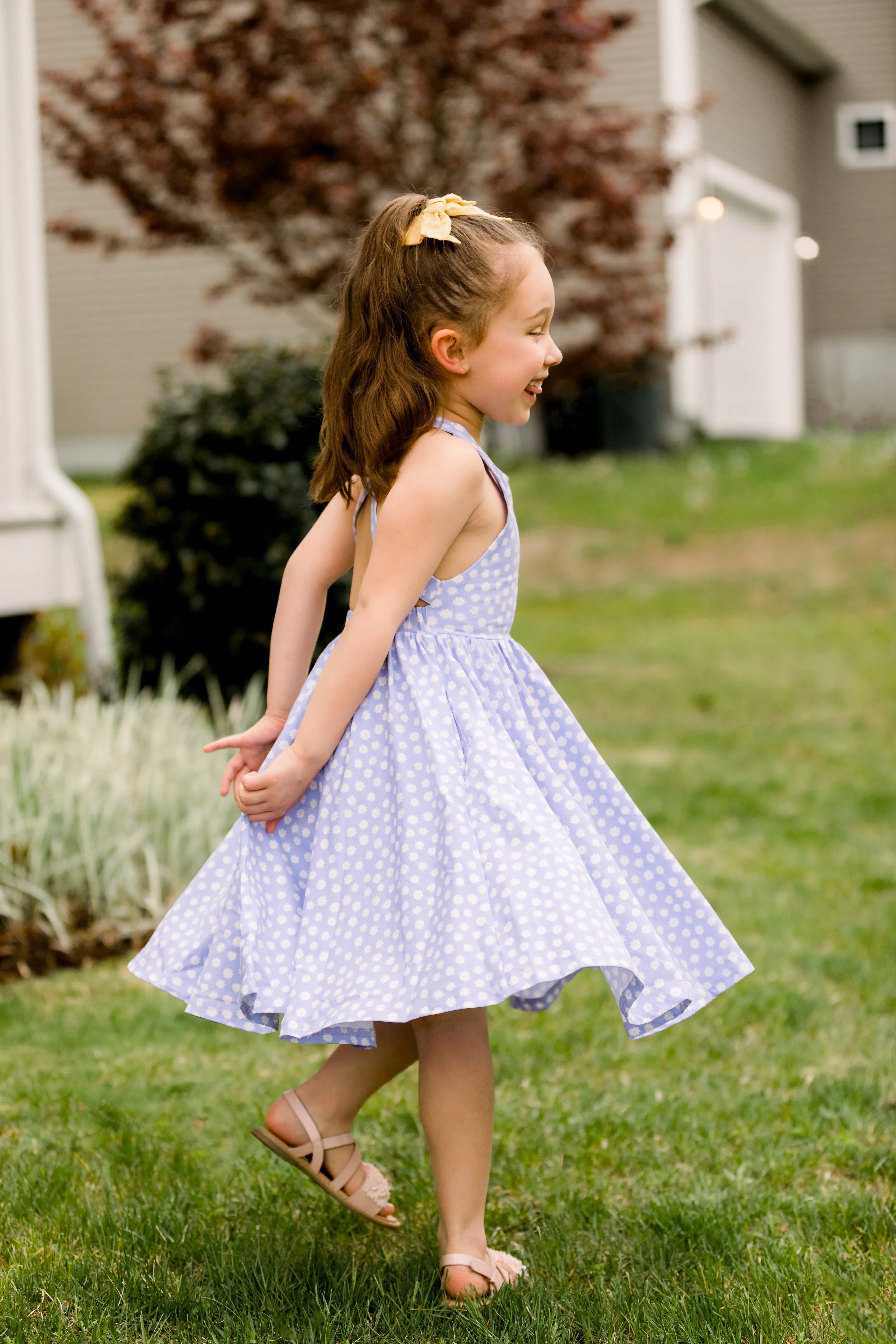 Sofia Dress in Purple Petals