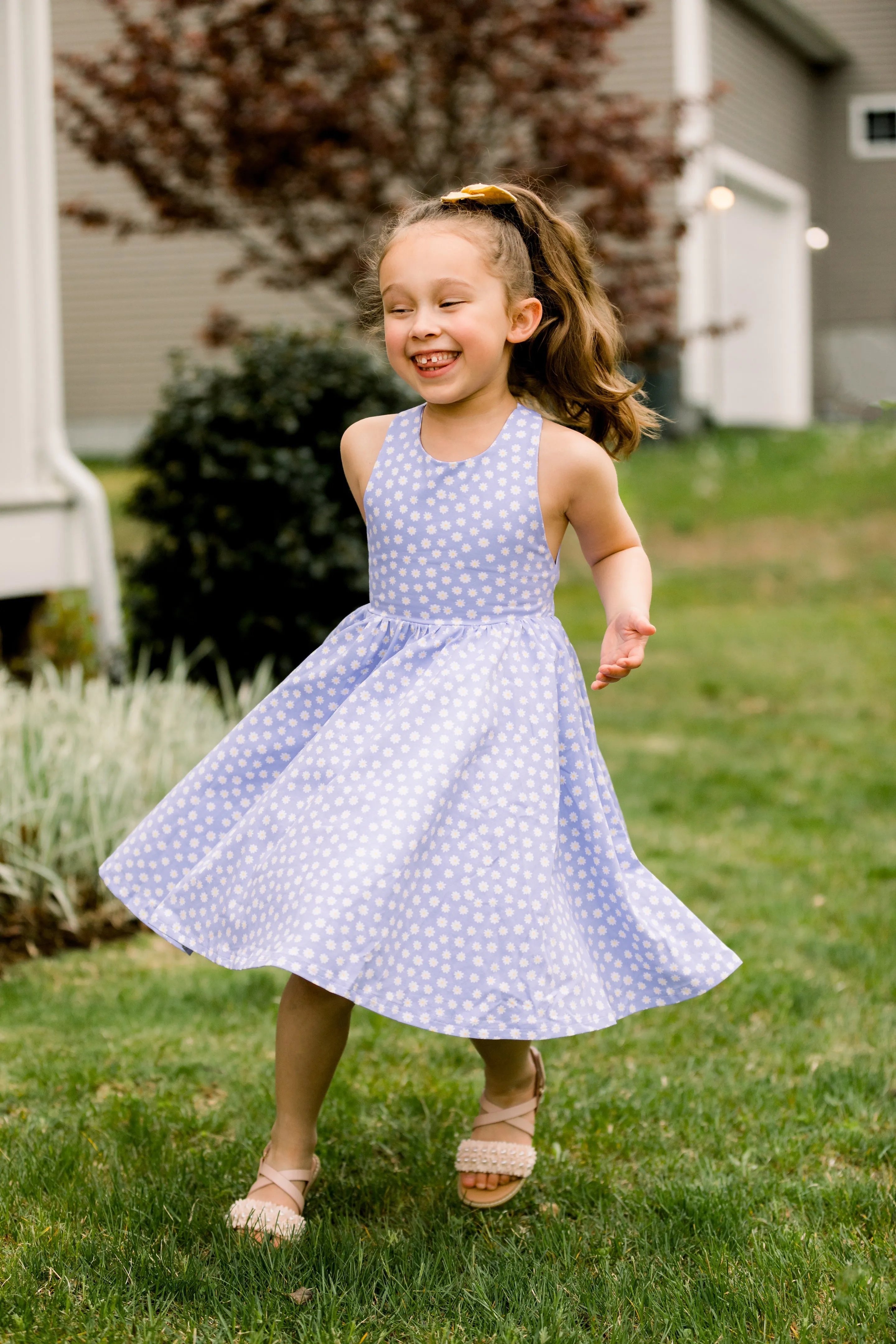 Sofia Dress in Purple Petals