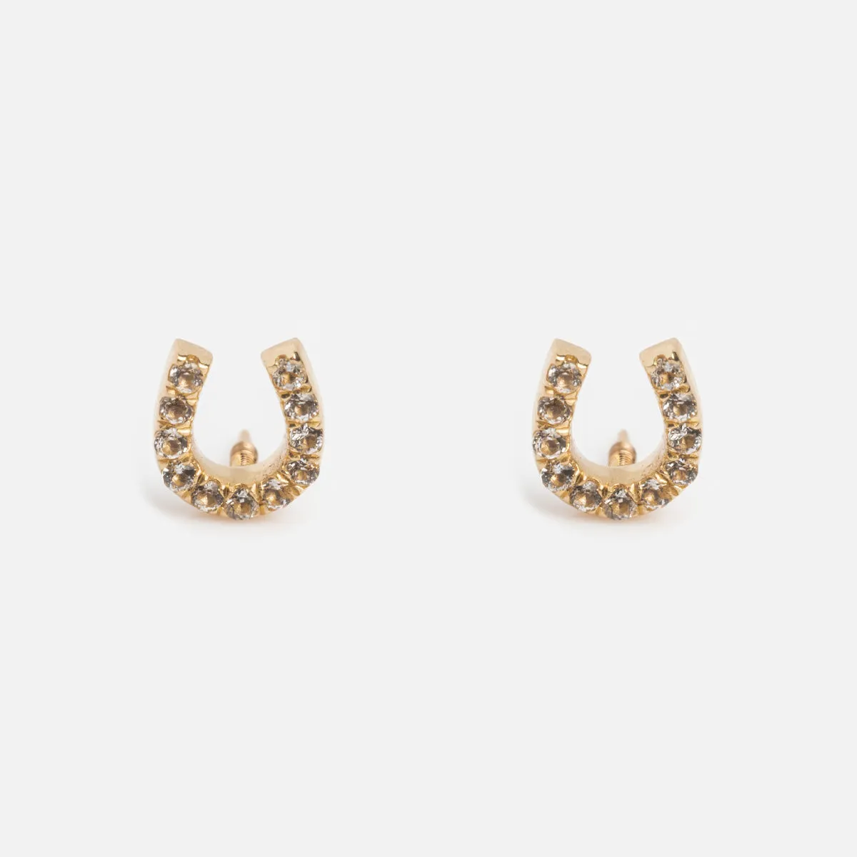 Solid Gold Flat Back Studs