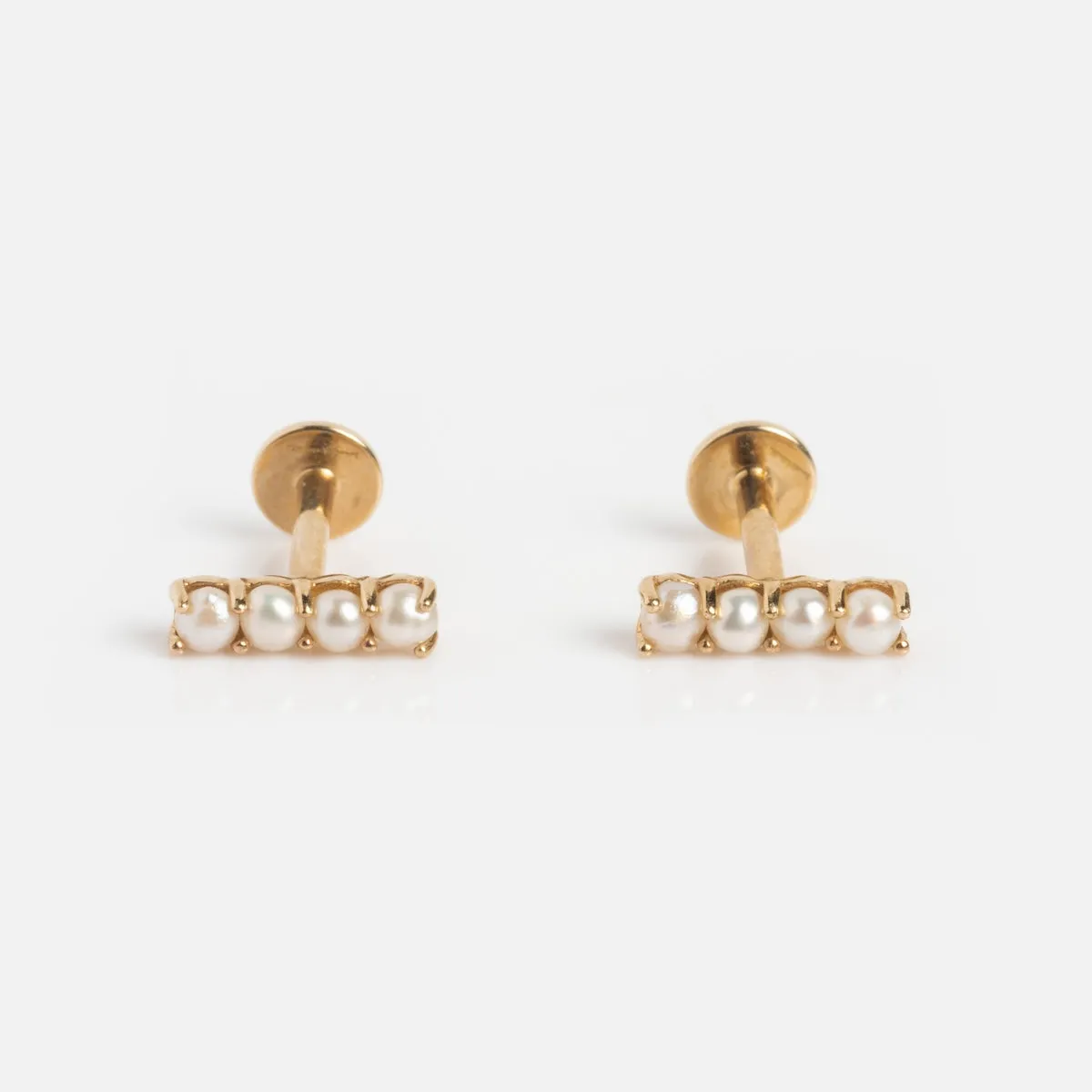 Solid Gold Flat Back Studs