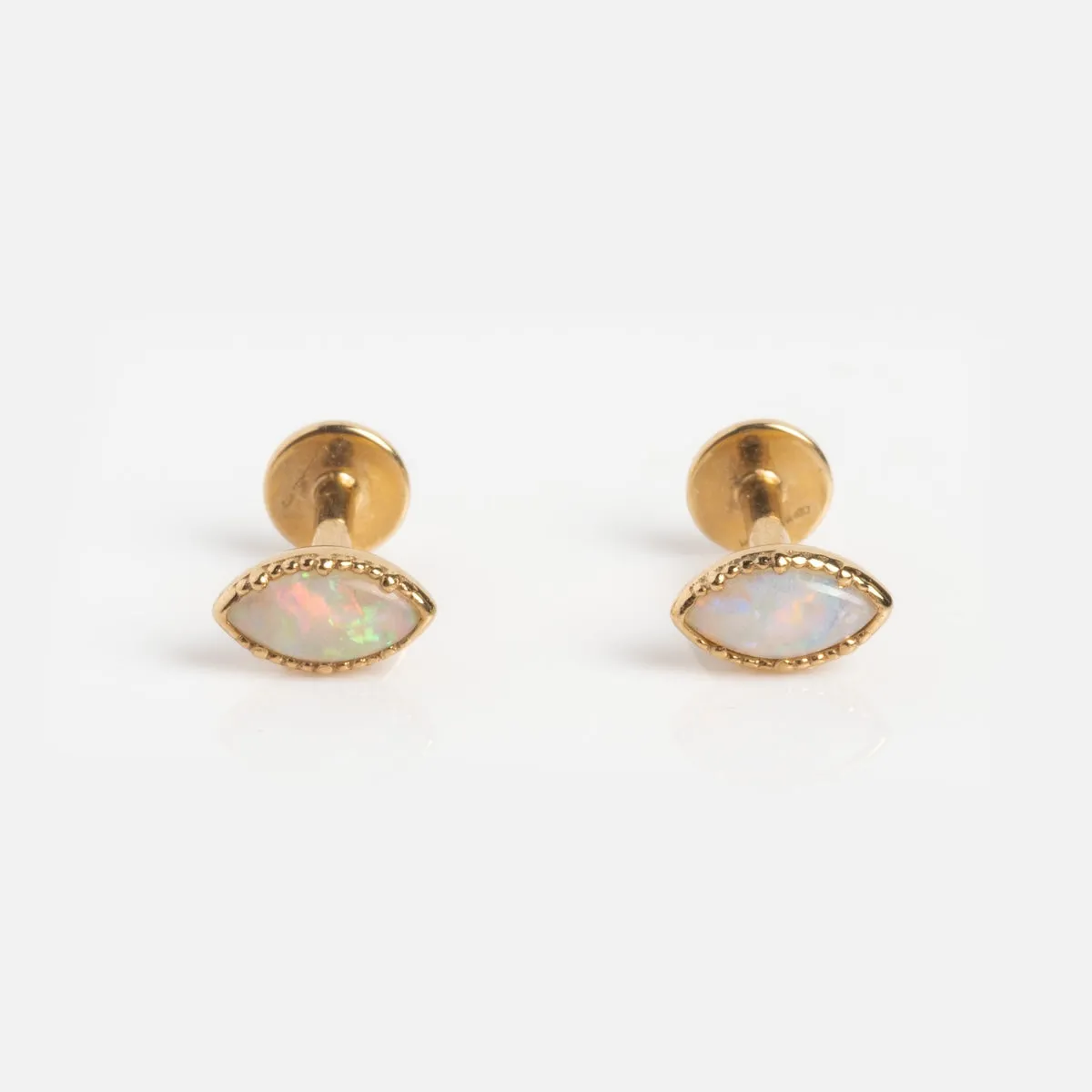 Solid Gold Flat Back Studs