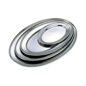 Stainless Steel Oval Flat 10"