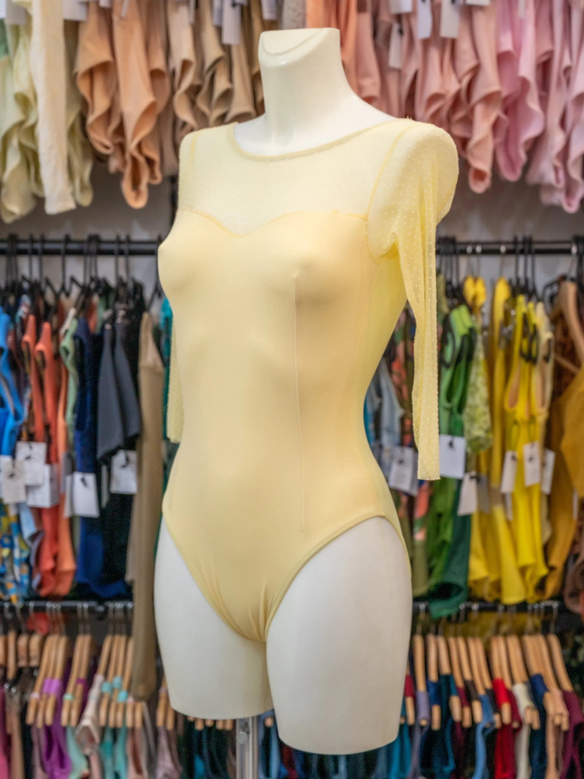 Straw Yellow Dance 3/4 Sleeve Leotard MP769