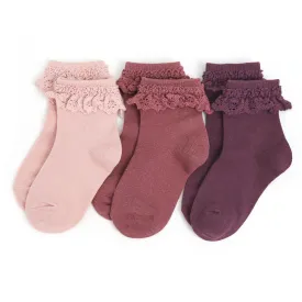 Sugar Plum Lace Midi Socks 3-Pack