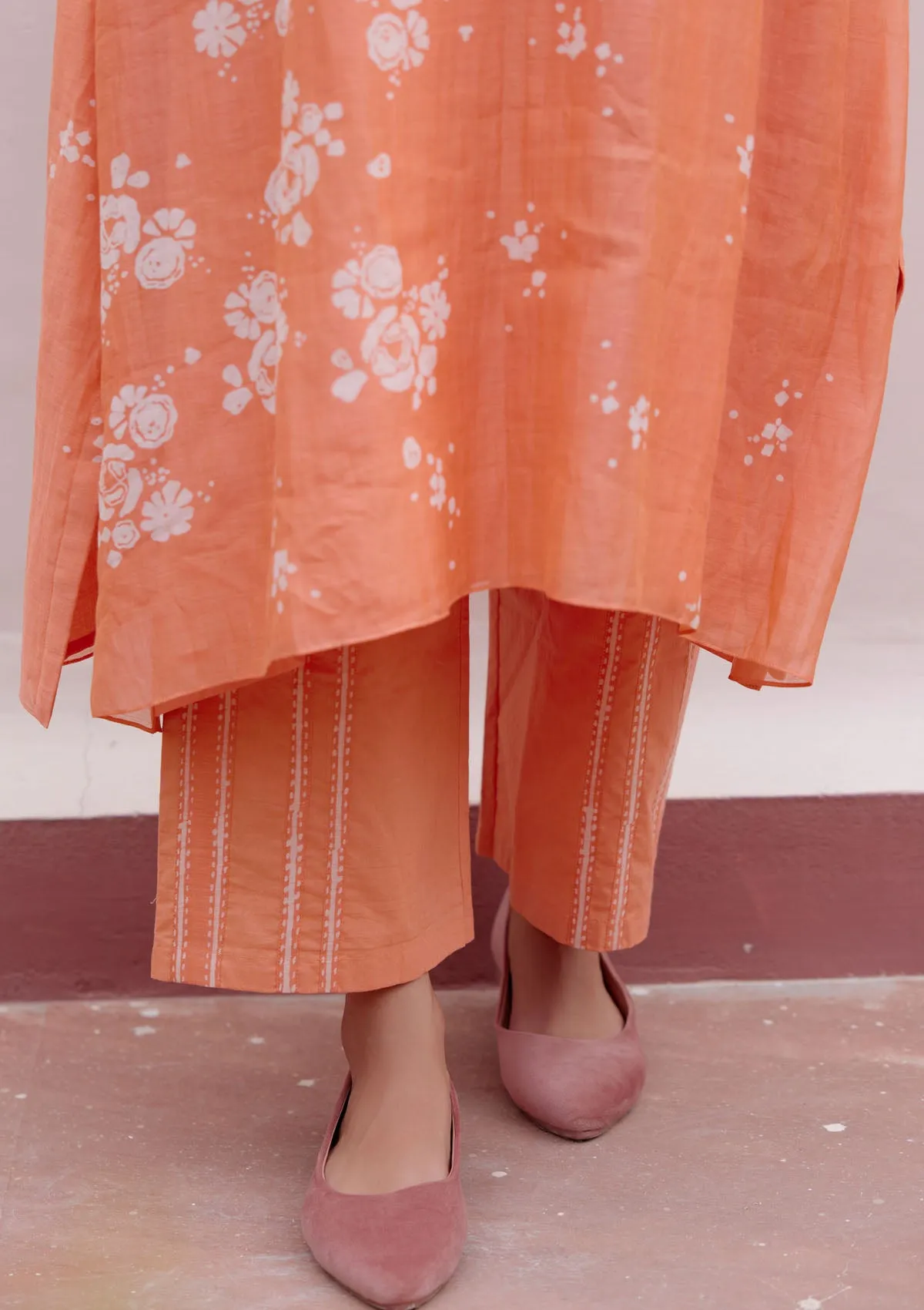 Tangerine Printed Co-ord Set