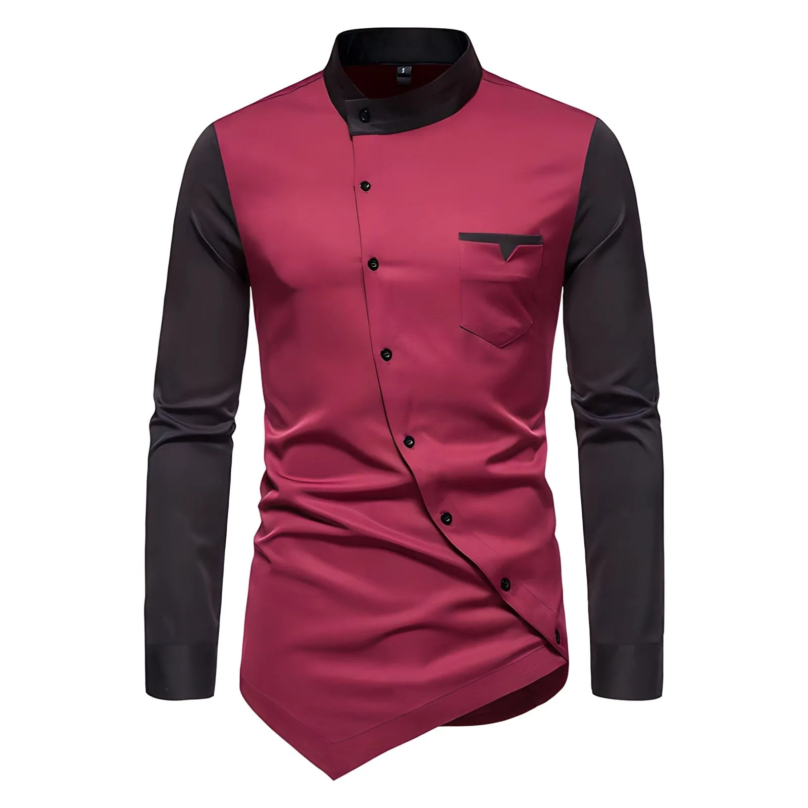 The Severus Long Sleeve Patchwork Shirt - Multiple Colors