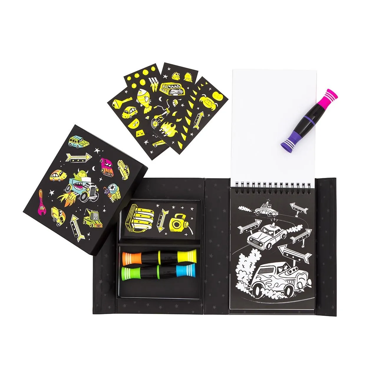 Tiger Tribe |  Neon Colouring Set - Road Stars