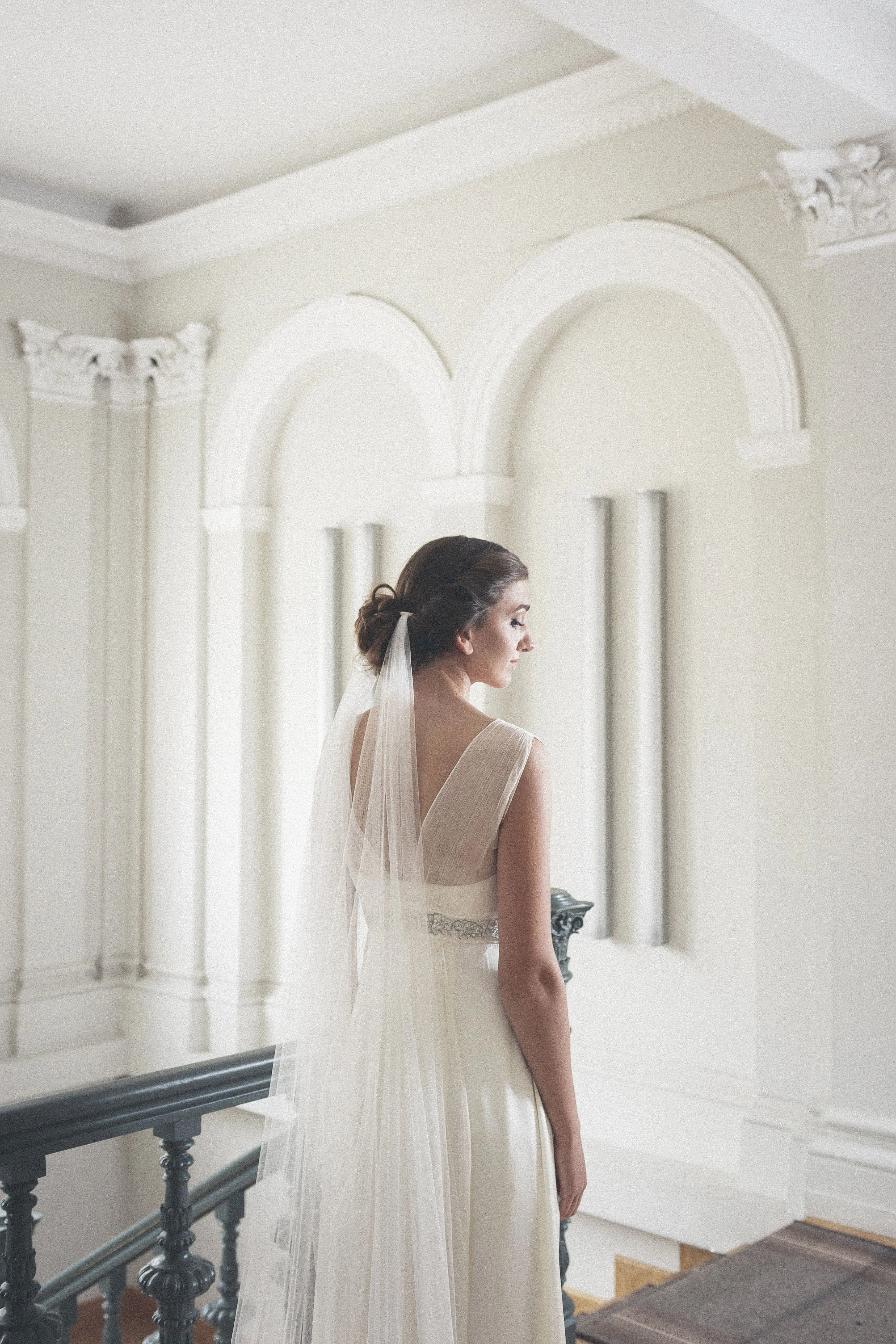 Wedding veil, draped veil - ELIZABETH